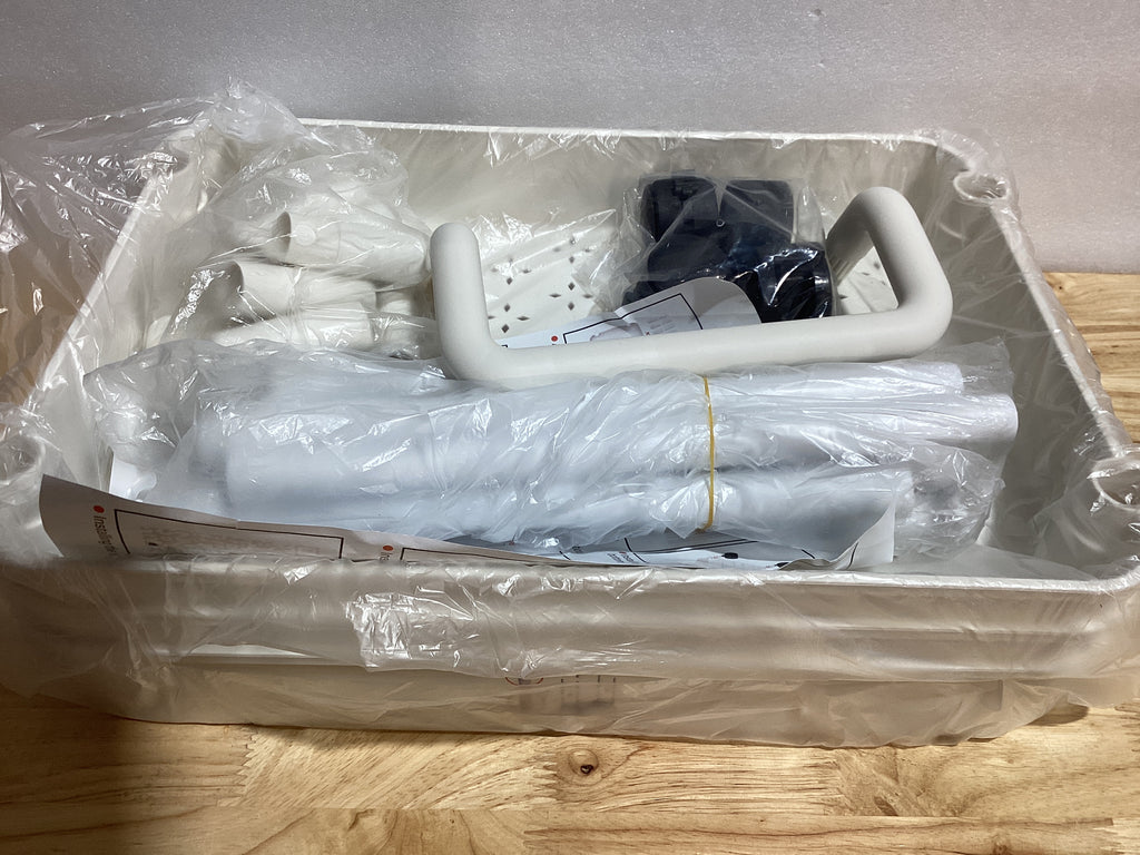 Organizador de Pañales Volnamal — Carrito Móvil de Plástico para Cuarto del Bebé, Fácil Armado, Color Beige