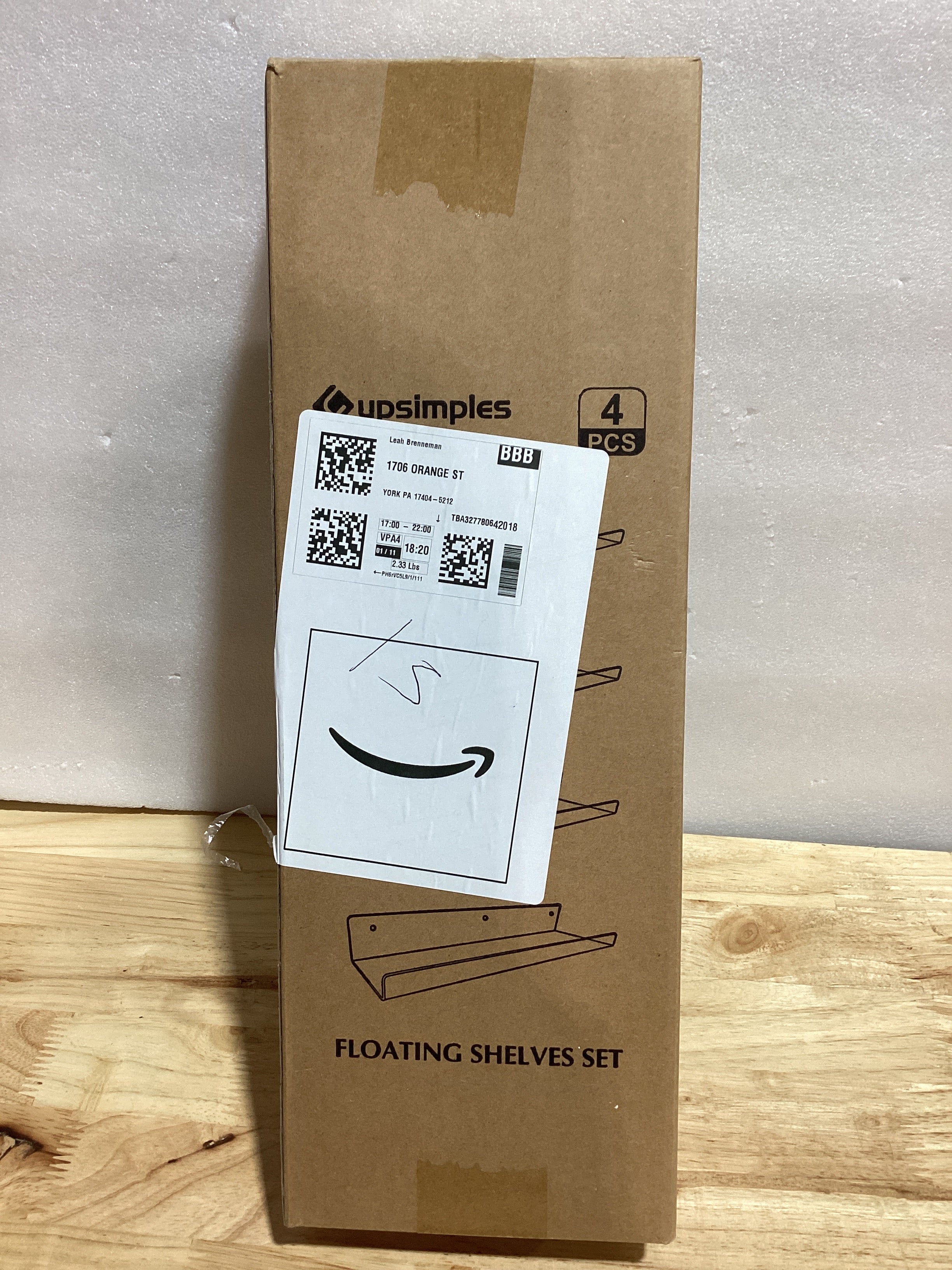 upsimples Estantes acrílicos para decoración de pared, estante de exhibición de 15 pulgadas, organizador de perfumes para baño, dormitorio, sala de estar, estanterías flotantes para niños, negro