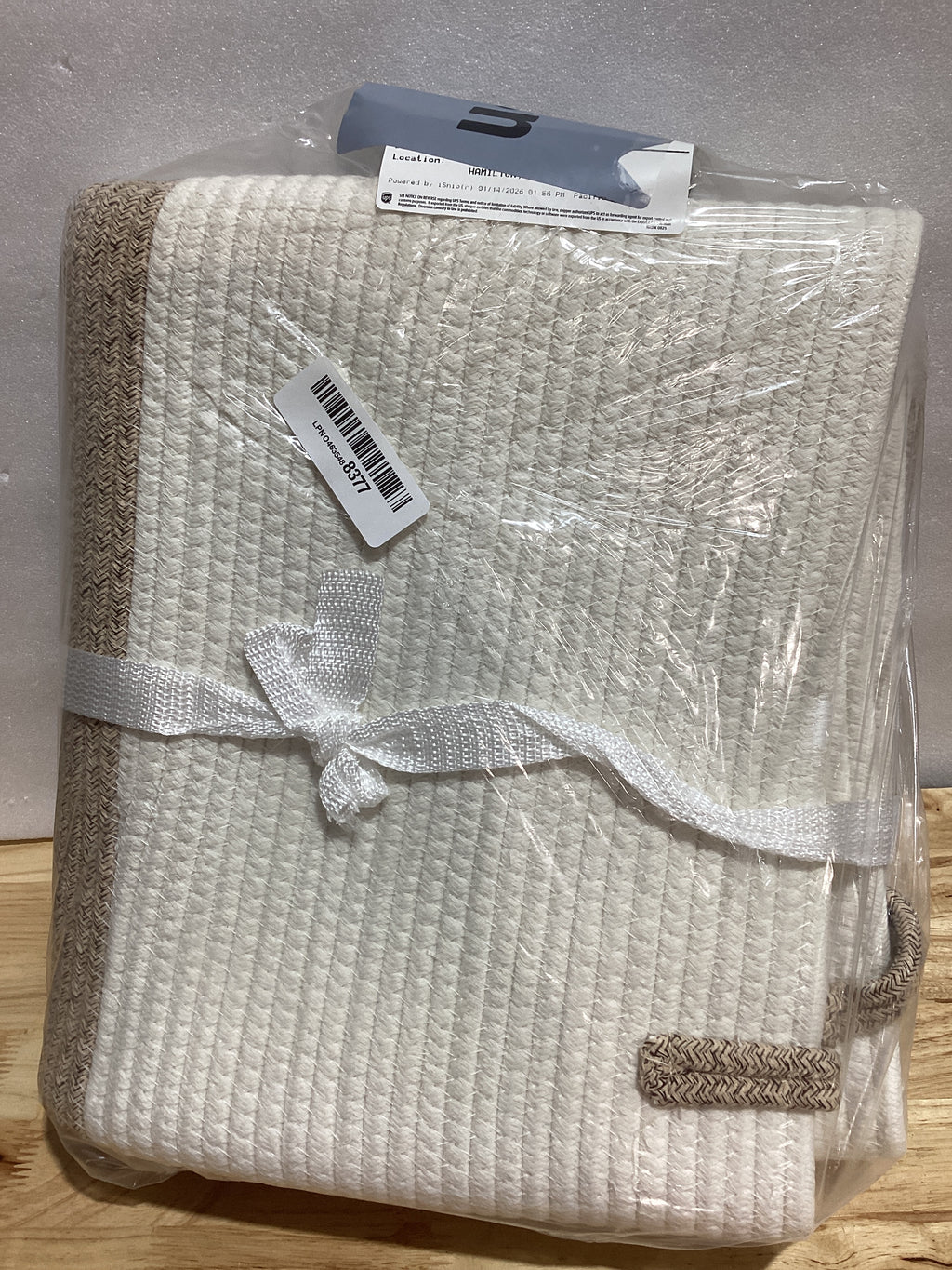 Canasta de Lavandería Tejida JMvicyroam 60L — Cuerda de Algodón, Decorativa, Para Sala, Cuarto de Bebé, Baño, Café