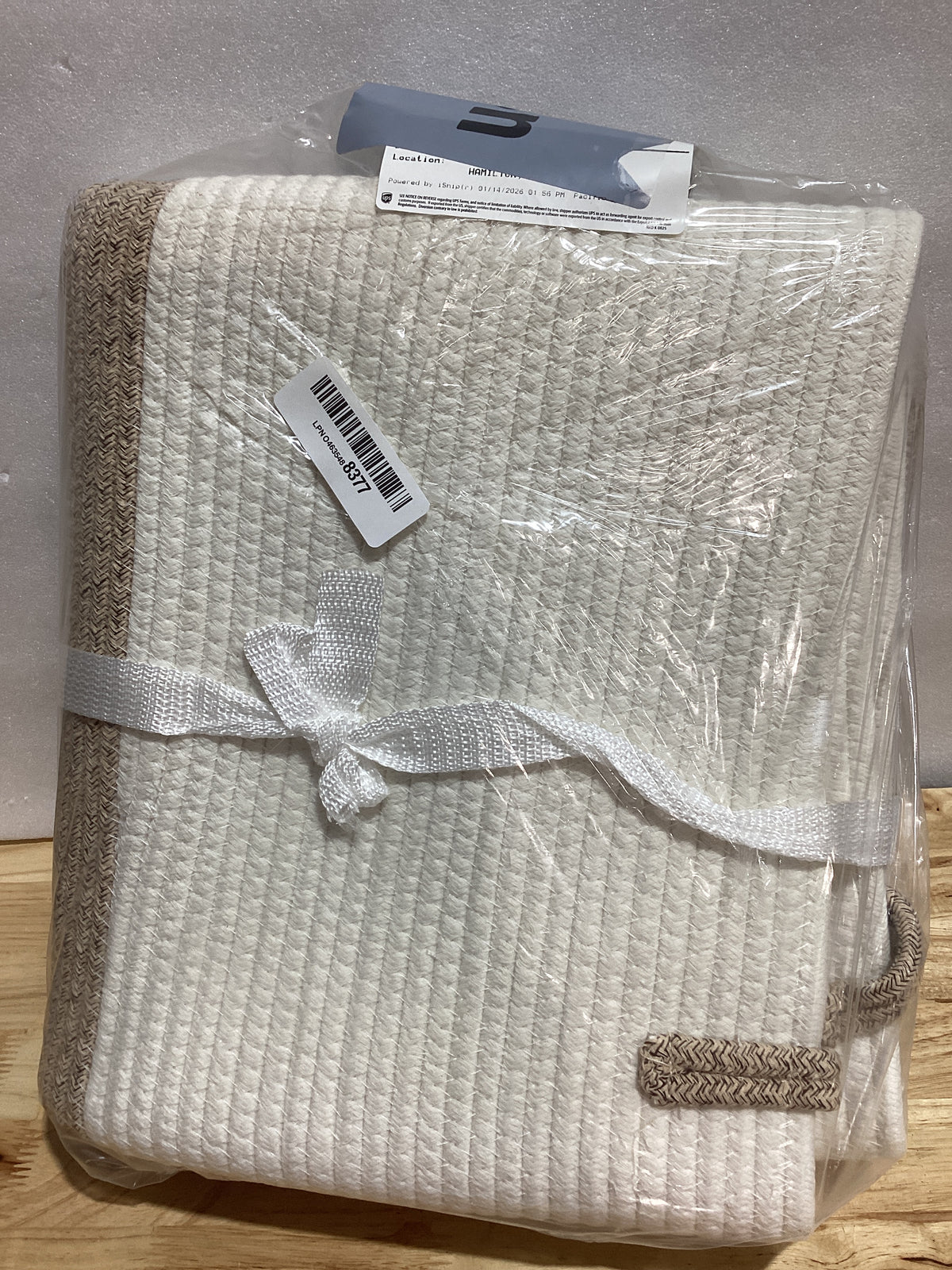 Canasta de Lavandería Tejida JMvicyroam 60L — Cuerda de Algodón, Decorativa, Para Sala, Cuarto de Bebé, Baño, Café