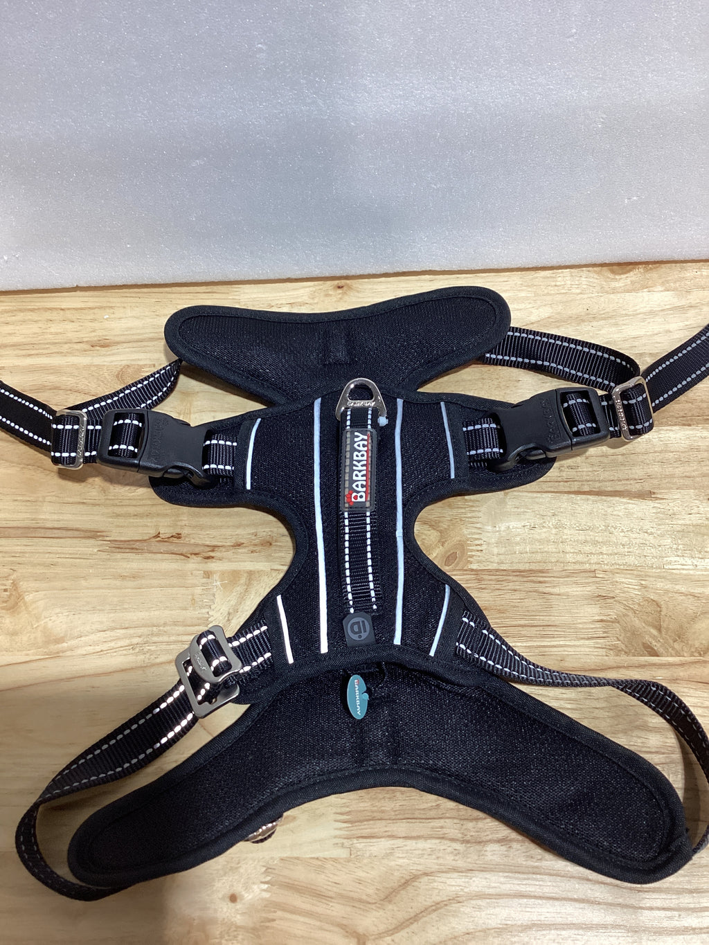 Arnés Antitirones BARKBAY para Perros – Reflectante, 3 Hebillas, Clip Frontal y Asa de Control, Talla XL Negro