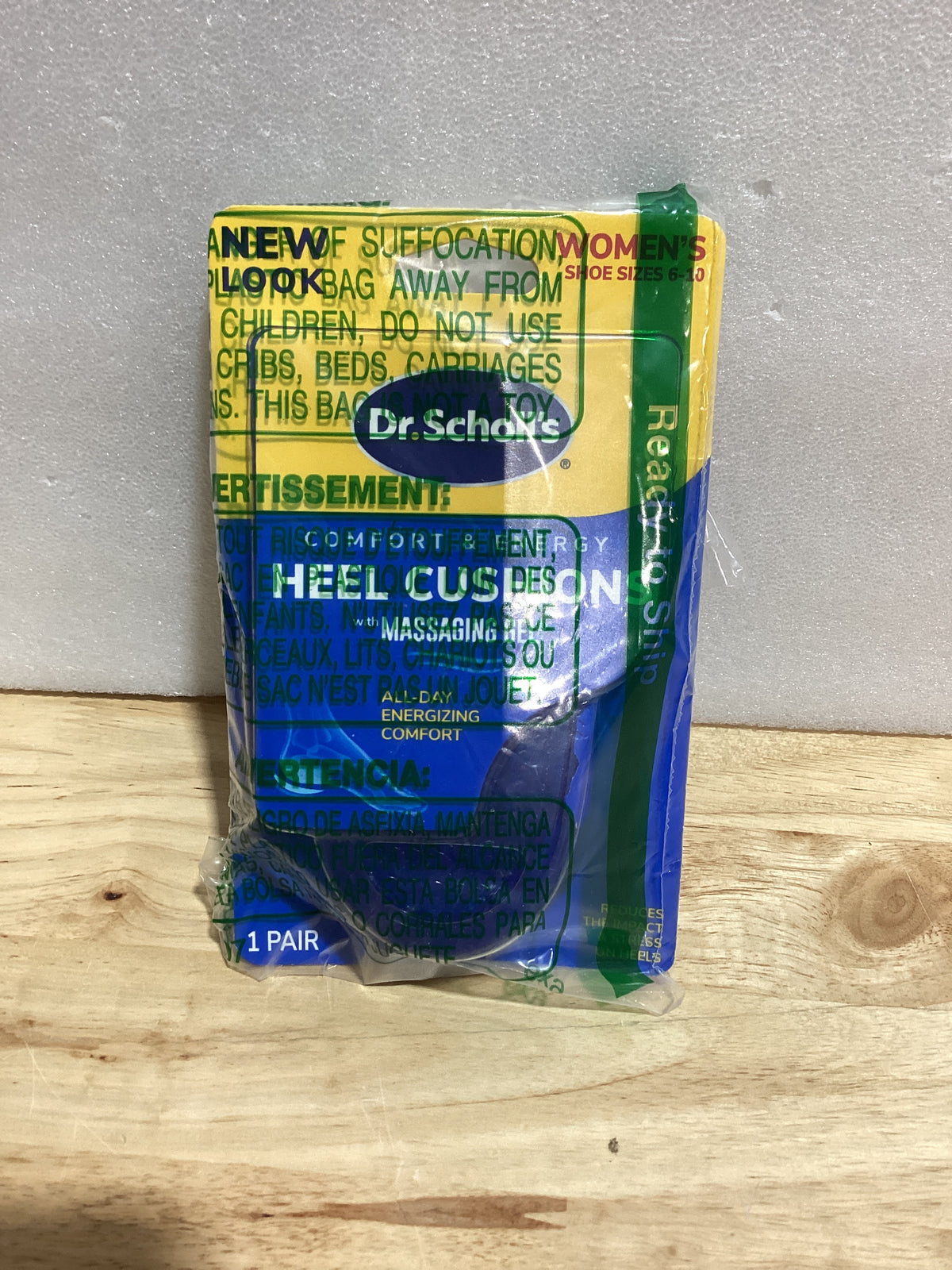 Plantillas de Gel para Talón Dr. Scholl's — Absorción de Impacto Todo el Día, Para Mujer Talla 6-10