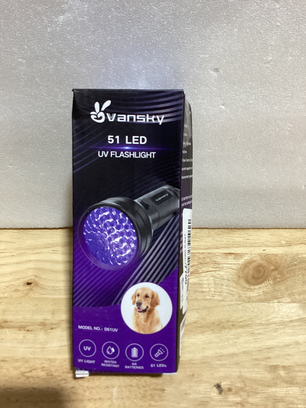 Linterna UV Luz Negra Vansky 51 LED — Detector de Orina de Mascotas, Manchas, Chinches, Escorpiones y Curado de Resina