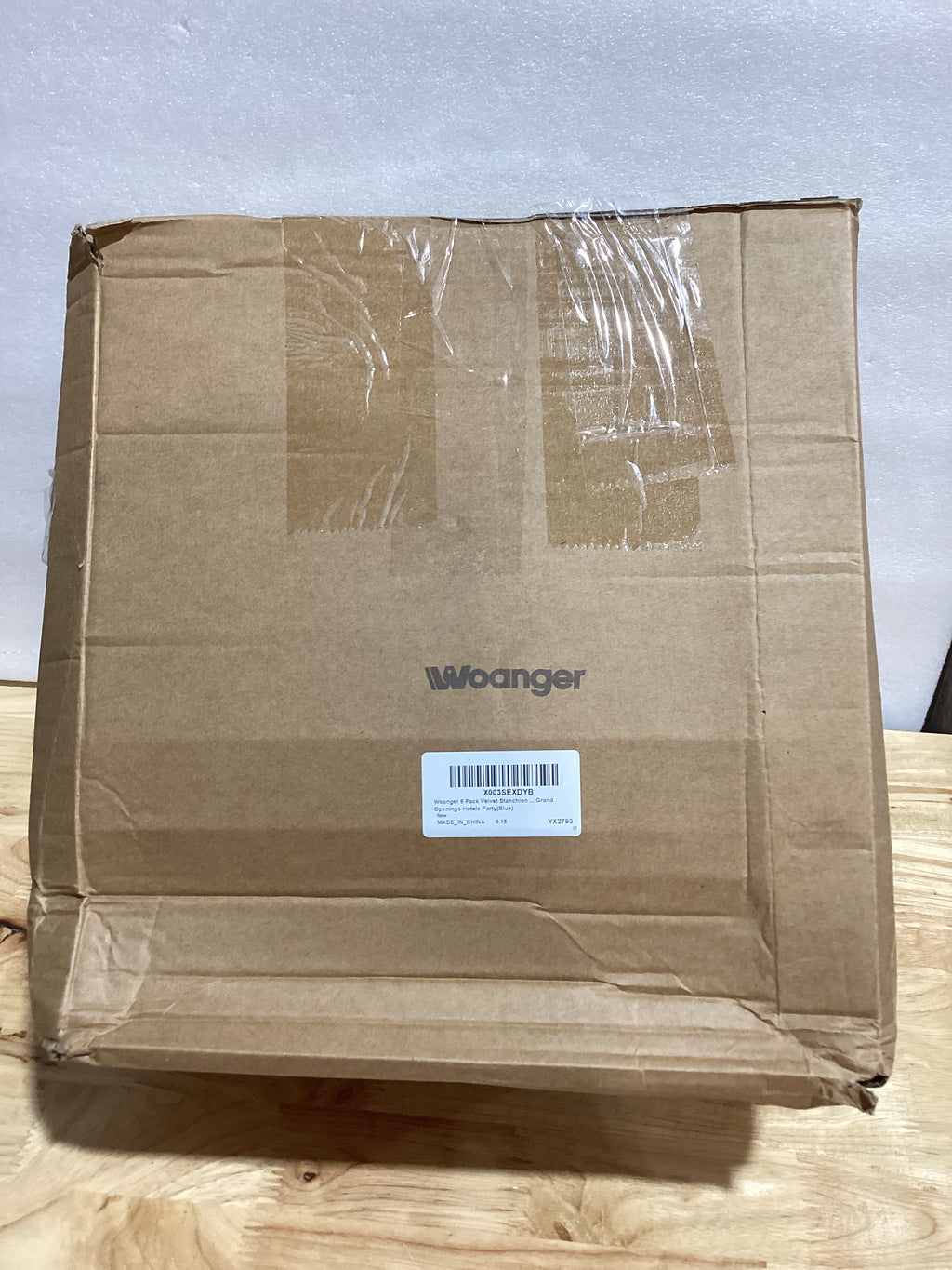 Pack 6 Cuerdas de Terciopelo Woanger para Postes de Control — 5 Pies, Gancho Dorado, Azul, Eventos y Hoteles