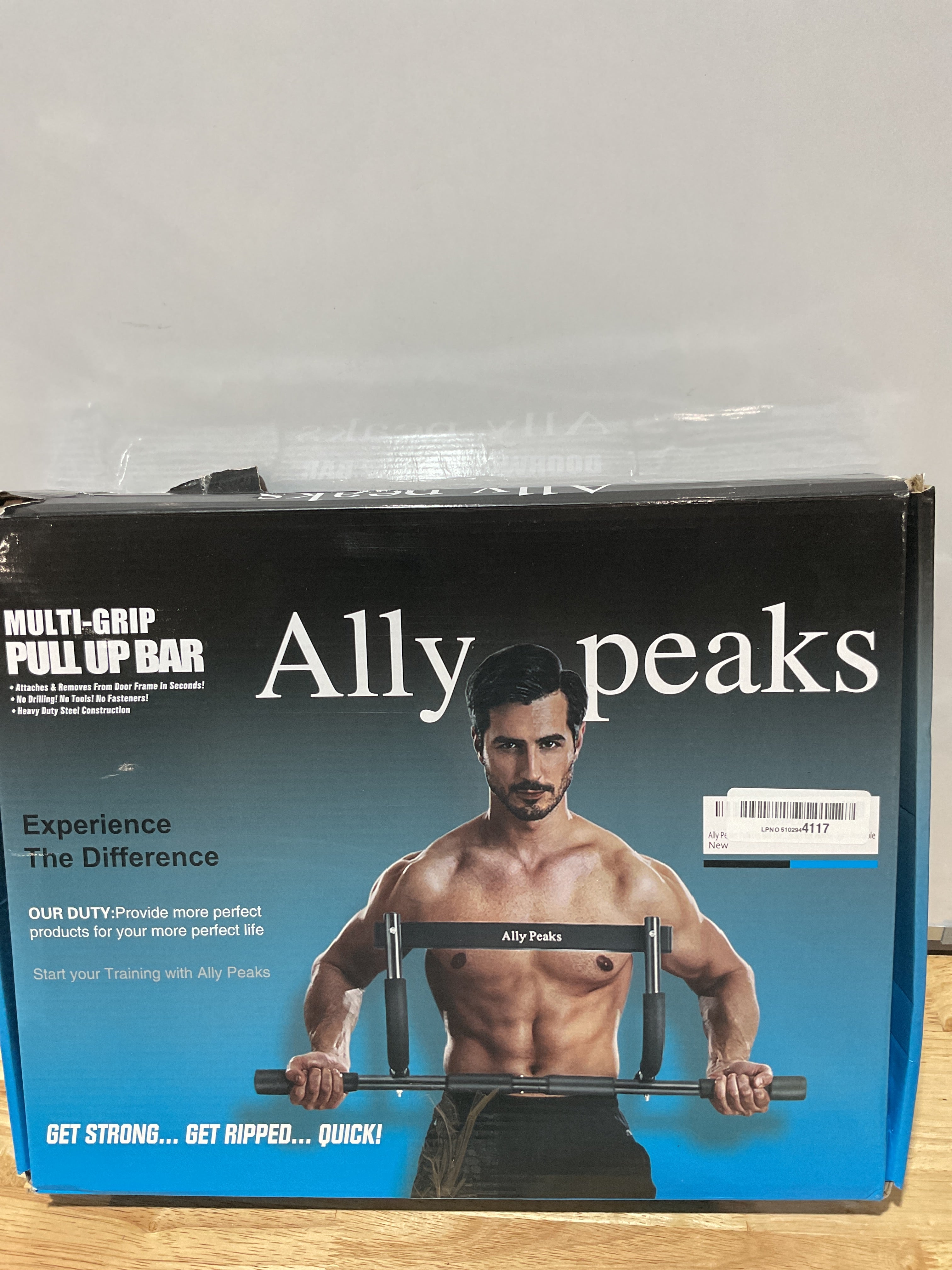 Barra de Dominadas para Puerta Ally Peaks | Acero Reforzado 200 kg | Multiagarre