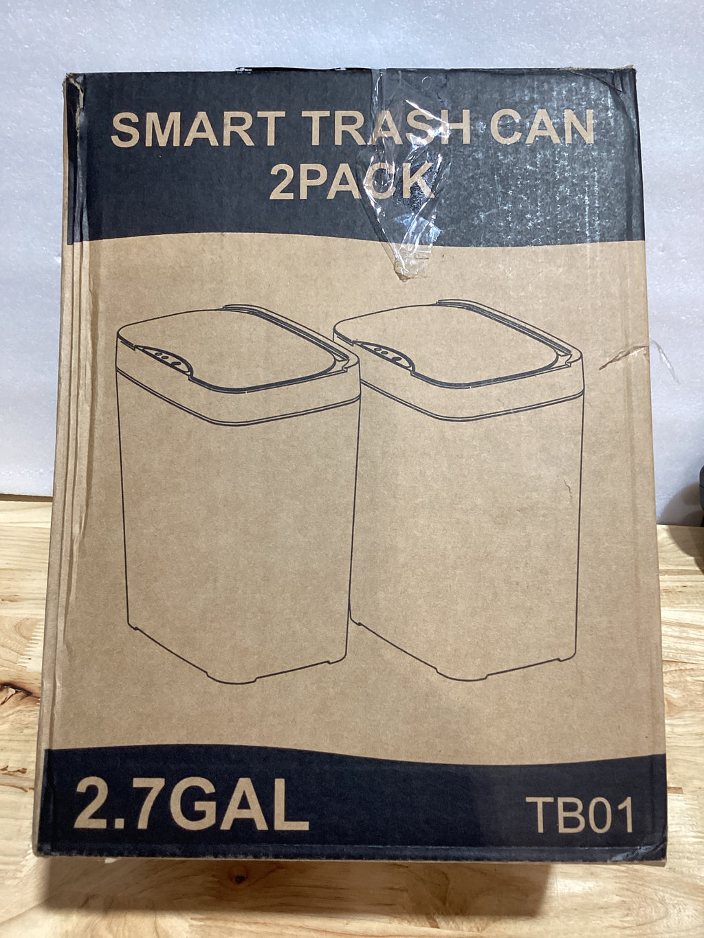 Papeleras Automáticas Vanpopubs 2Pack — Cubo de Basura Inteligente 2.7 Gal con Sensor de Movimiento, Tapa Automática y Sin Contacto, Negro