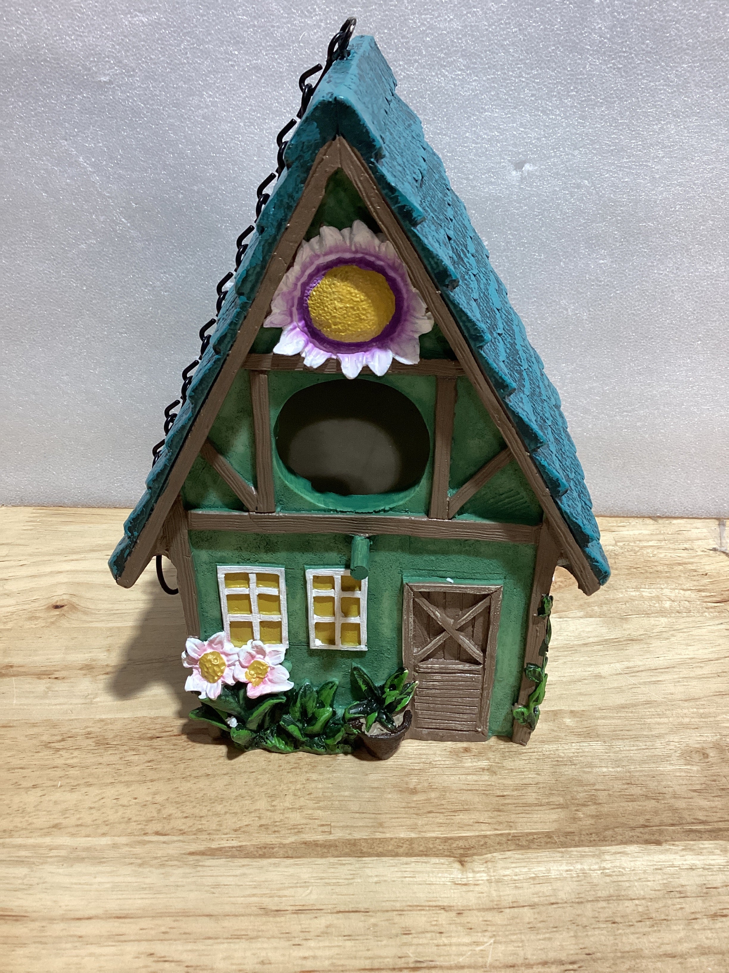 Casas para pájaros Casas para pájaros para exteriores Casa para pájaros colgantes de madera para pájaros azules Caja nido para pájaros naturales Casa para pájaros para patio trasero Decoración de jardín