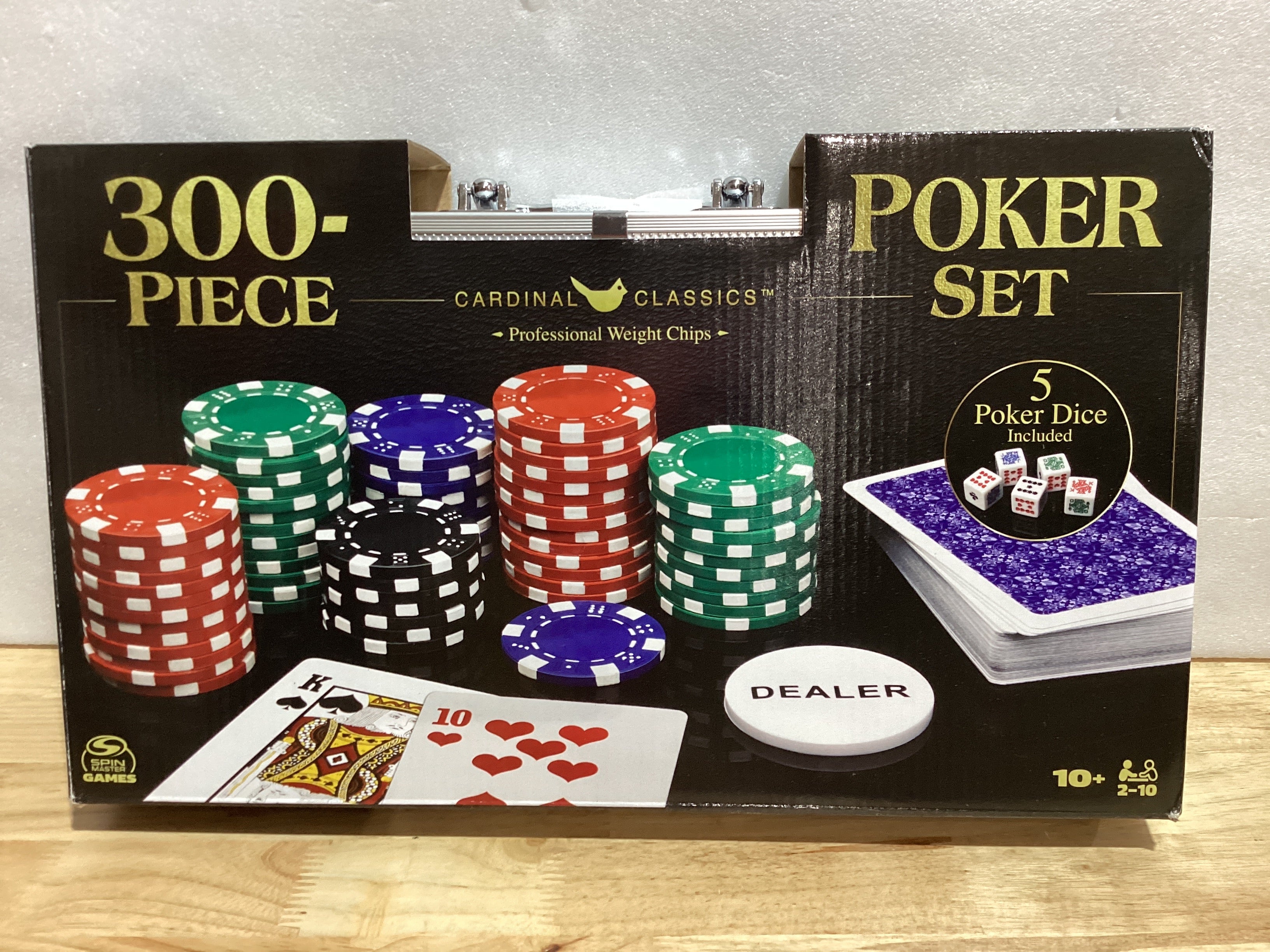 Set de Póker Spin Master Cardinal Classics – 300 Fichas con Maletín de Aluminio y Dados