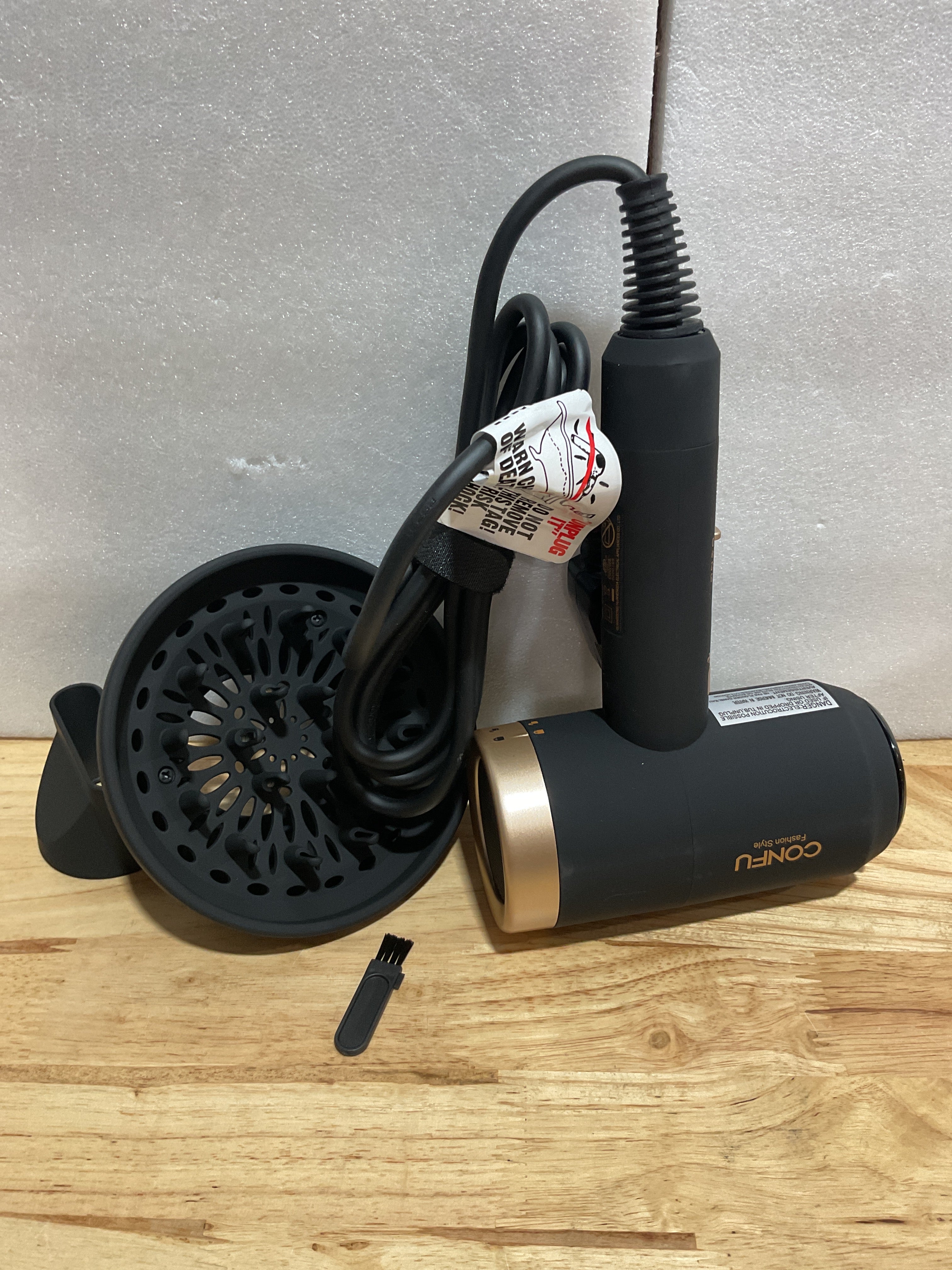 Secadora de Cabello CONFU con Difusor – Iónica Profesional 21000 RPM para Cabello Rizado