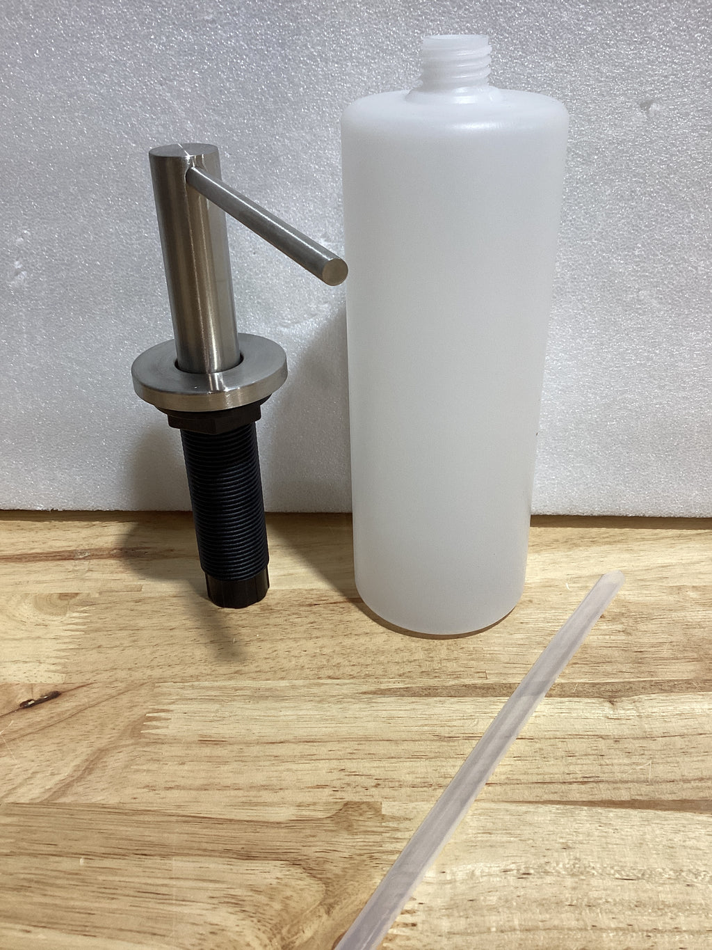 Gappo Dispensador de jabón mejorado para fregadero de cocina, níquel cepillado, bomba de encimera de acero inoxidable, dispensador de jabón integrado con kit de tubo de extensión de 47 pulgadas
