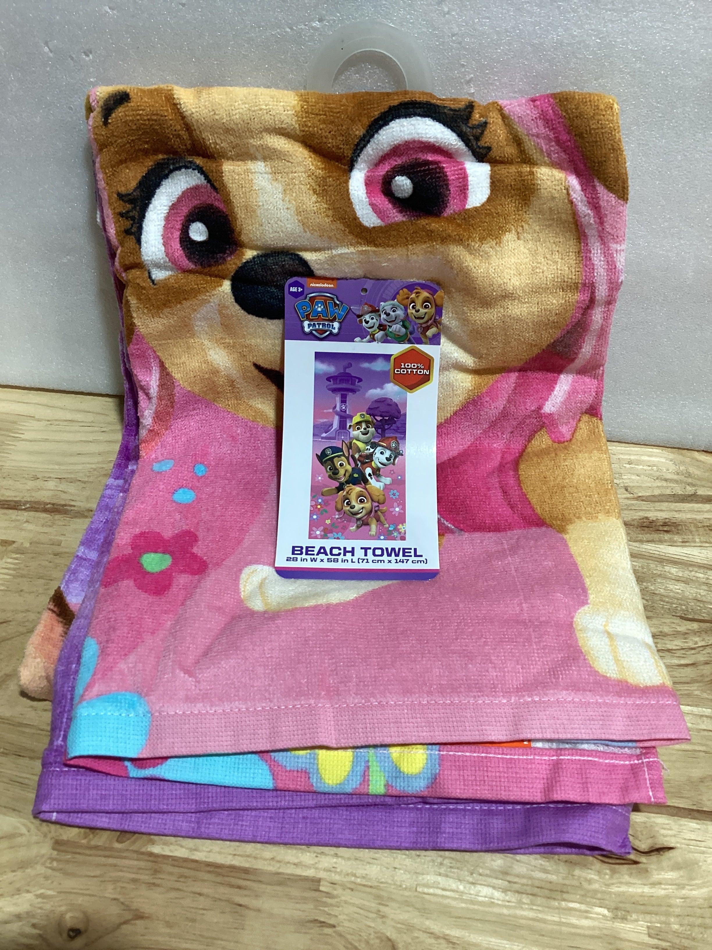 Franco Kids - Toalla de baño de algodón súper Suave para niños, 58 x 28 Pulgadas, Patrulla Canina para niñas