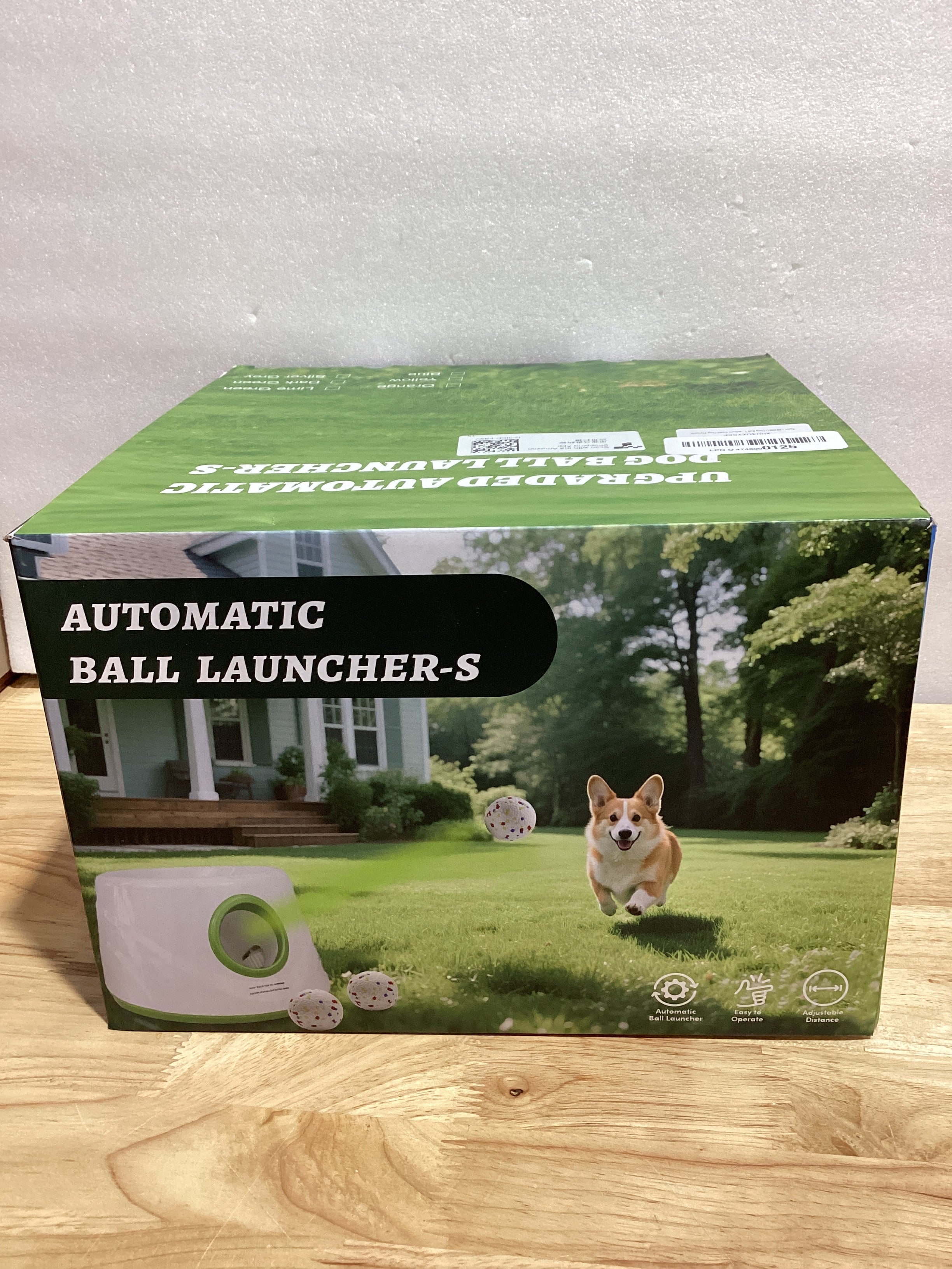 Lanzador Automático de Pelotas para Perros RERBIO — 3 Distancias, Juguete Interactivo Interior/Exterior, Incluye 3 Pelotas