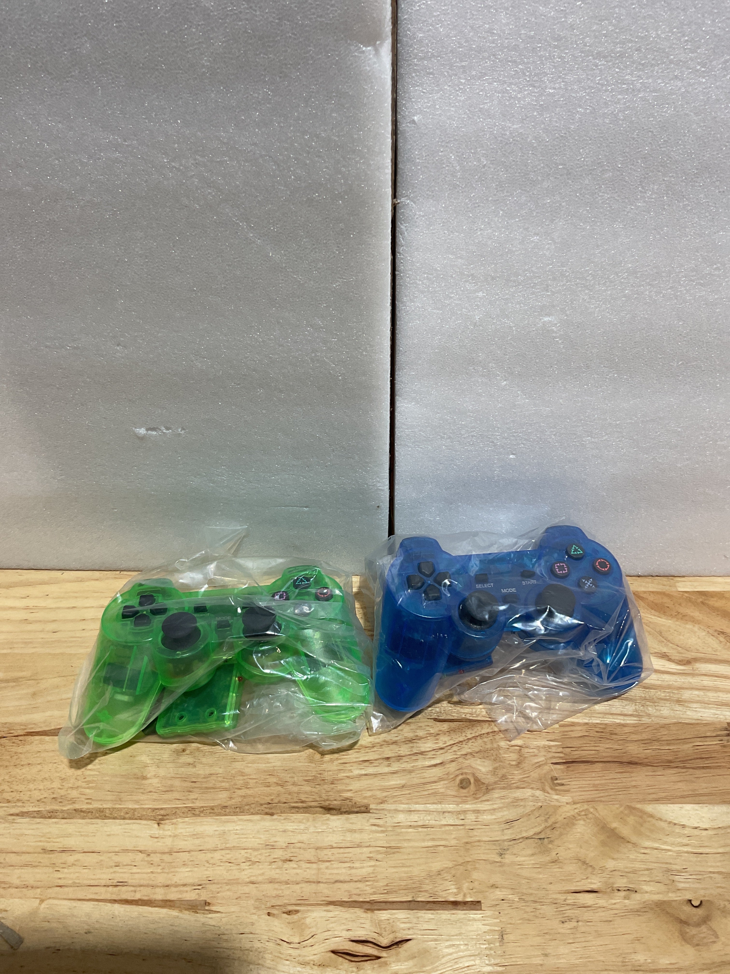 Mando inalámbrico Degulan compatible con consola PS-2, mando a distancia para Play 2 (verde y azul) 
