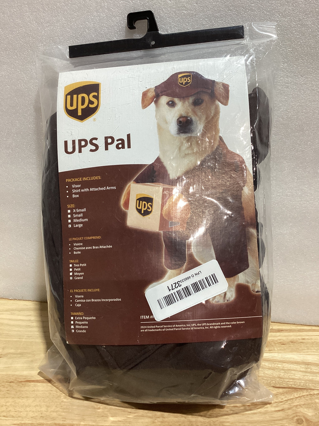 Disfraz para Perro UPS Pal – Talla Grande, Diseño de Mensajero