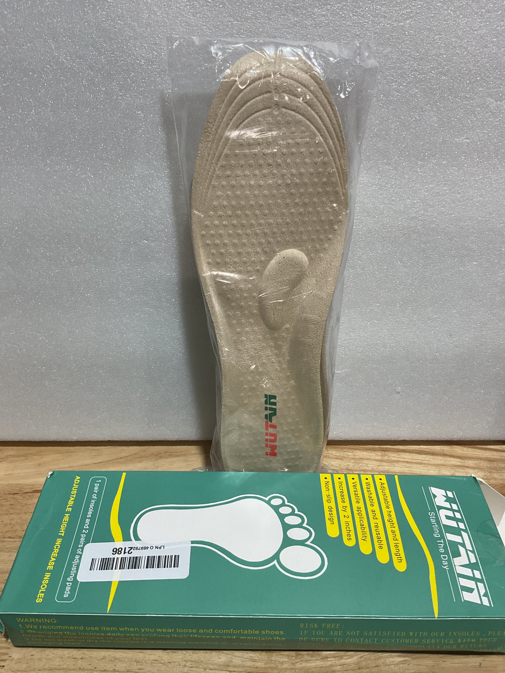Plantillas de Gel Elevadoras WUTAIN | Silicona Resistente, Absorción de Impacto, Talla Grande