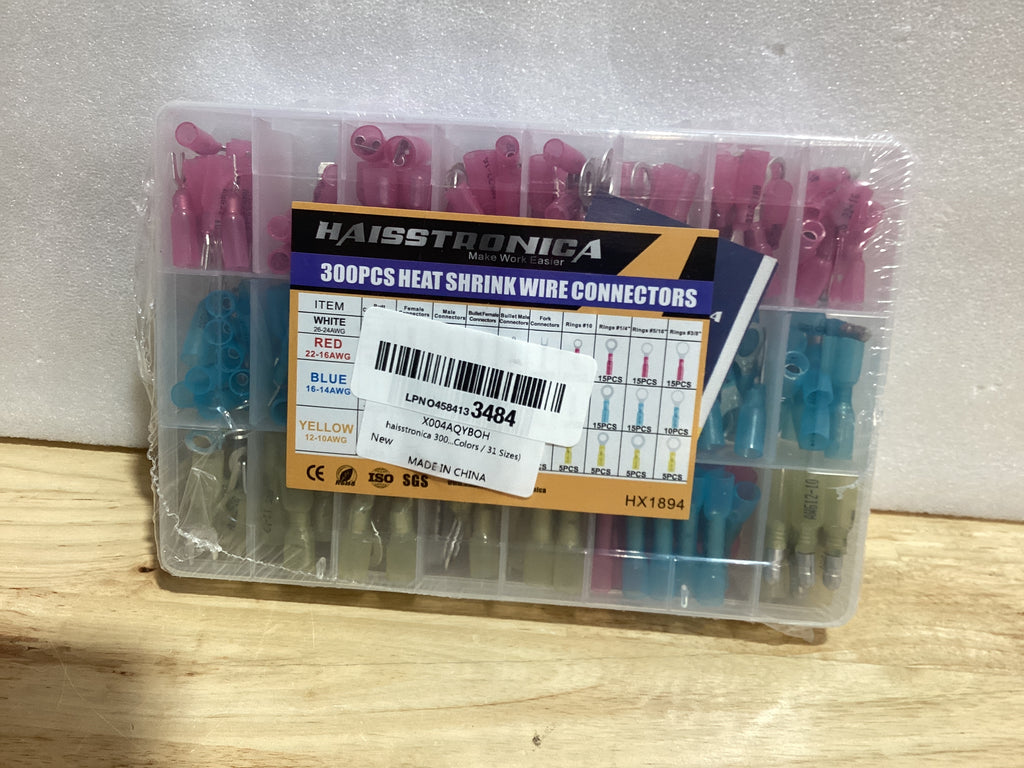 Kit 300 Conectores de Cable Termorretráctiles haisstronica — Impermeables, Grado Marino, AWG 26-10