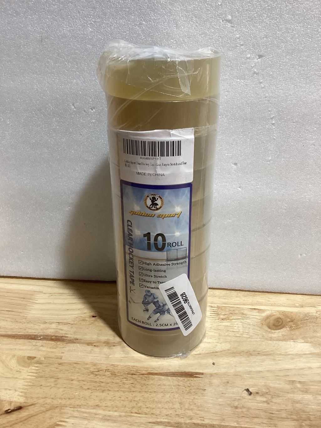 Cinta de Hockey Transparente Golden Sport 10 Pack — Multipropósito para Medias, Equipo y Accesorios