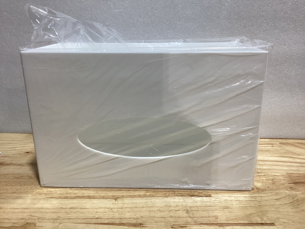 Dispensador de Pañuelos Acrílico Blanco con Bandeja — Hongtuocb