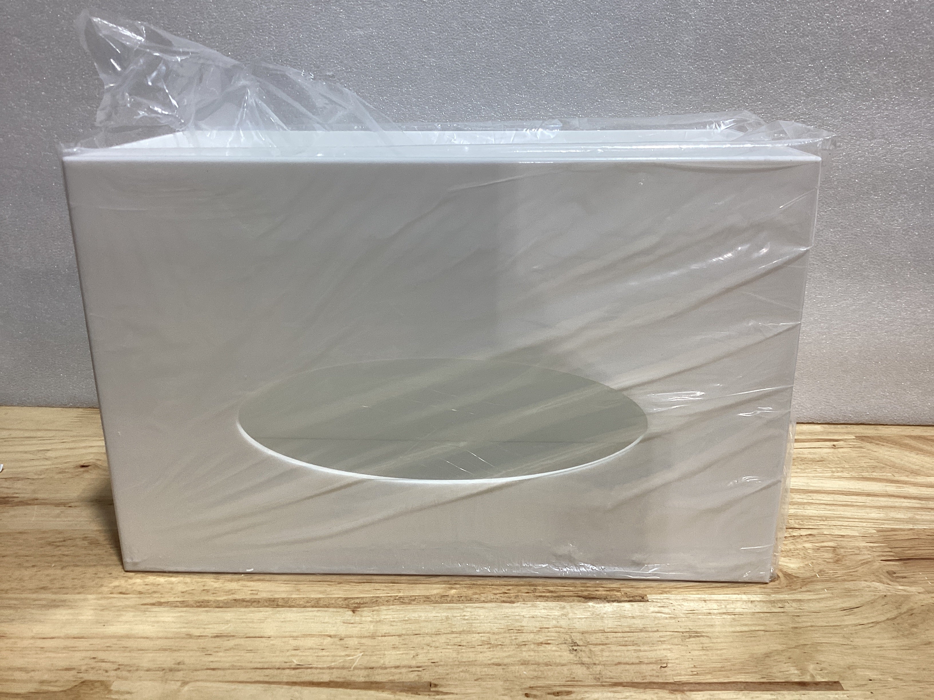 Dispensador de Pañuelos Acrílico Blanco con Bandeja — Hongtuocb