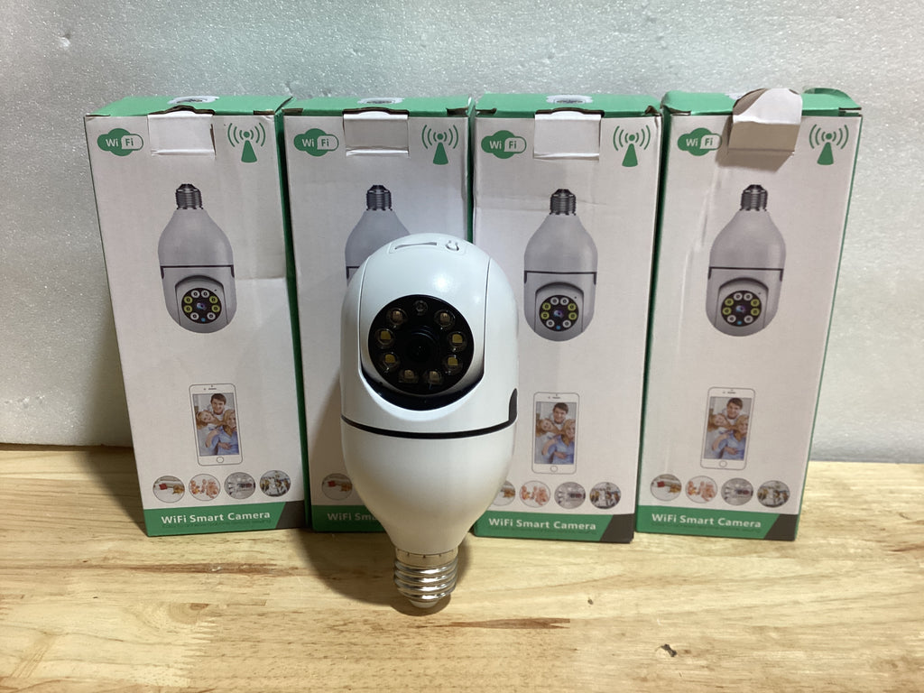 Cámaras de Seguridad en Foco Inalámbricas — Pack de 4, 4MP 360° PTZ, WiFi 5G/2.4GHz, Visión Nocturna a Color, Detección IA