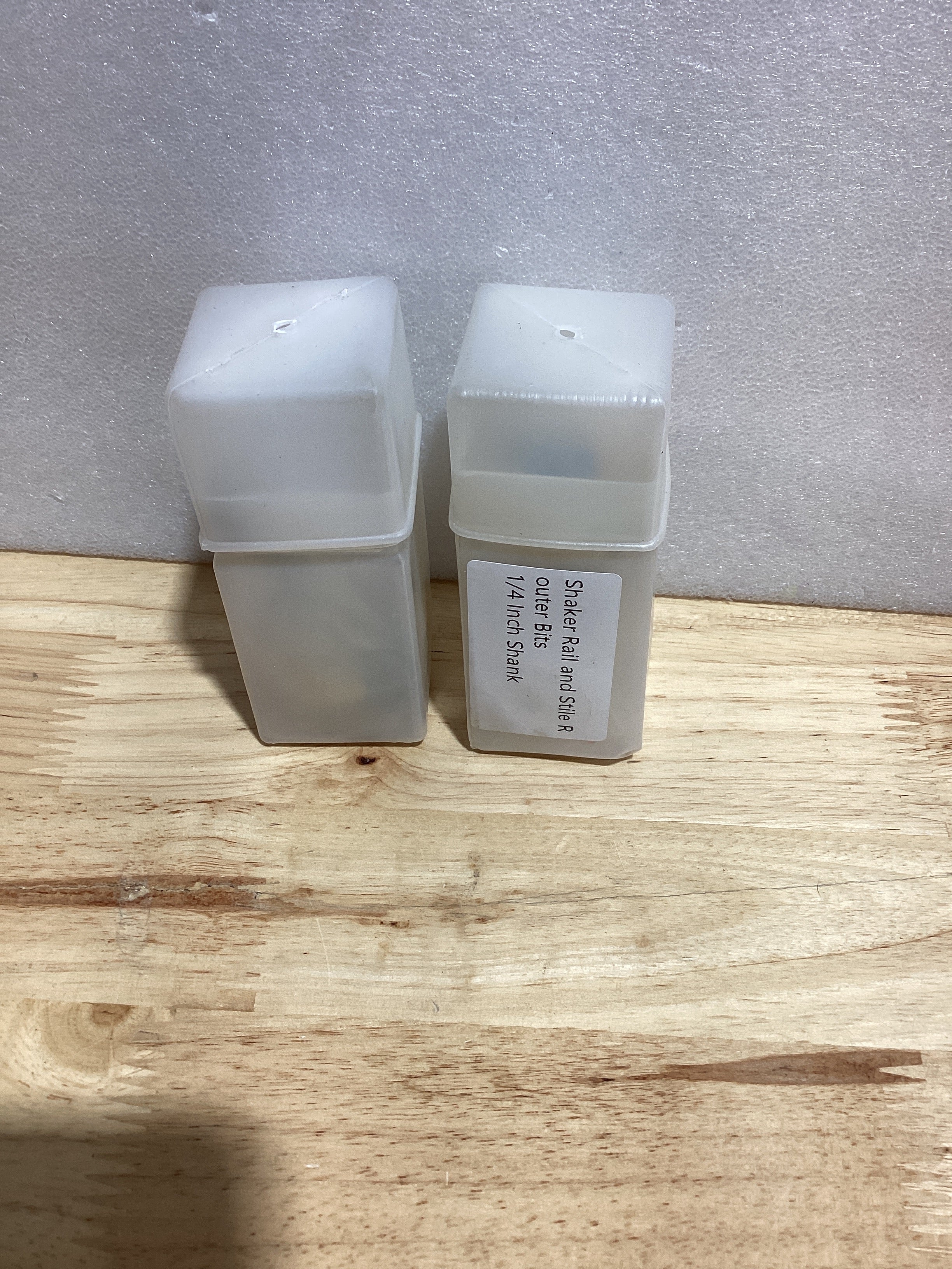 2 unids 1/4 pulgadas Shaker Bevel Rail y Stile Router Bit Carpintería Fresa Fresa Conjunto de herramientas