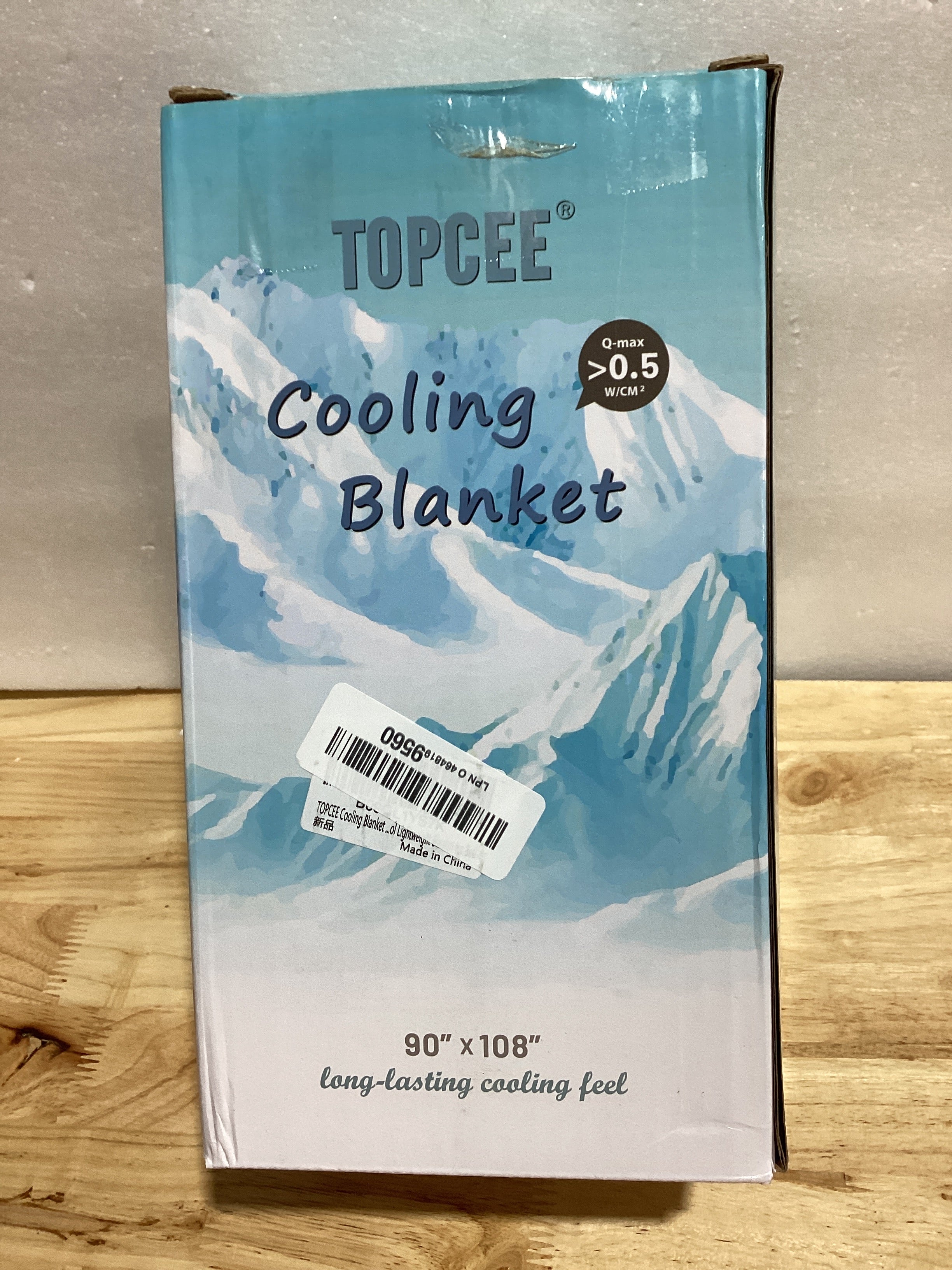 Manta Refrescante Topcee Tamaño King 90x108'' — Q-Max 0.5 para Sudores Nocturnos y Dueños que Duermen con Calor