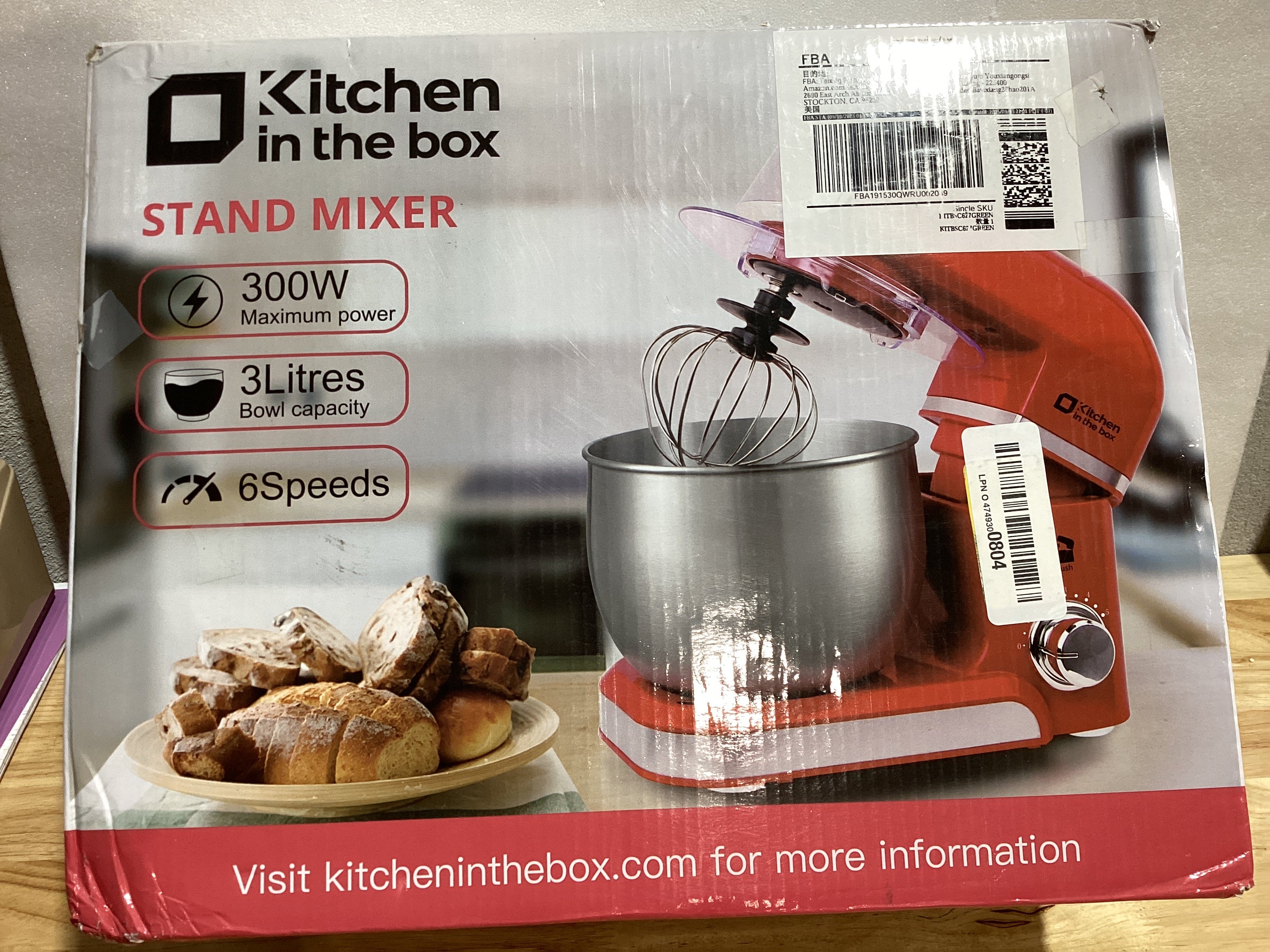 Batidora de Pedestal Kitchen in the Box 3.2Qt | 6 Velocidades | Verde | 3 Accesorios