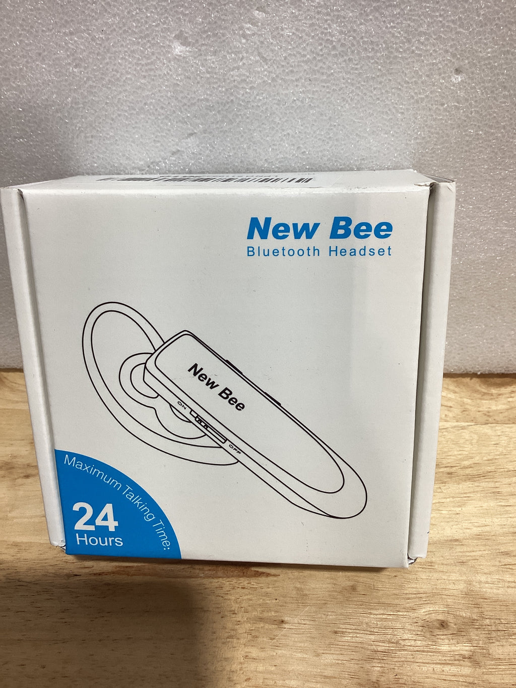 New bee Auricular Bluetooth V5.0 Auriculares inalámbricos manos libres con micrófono 24 horas Auriculares de conducción 60 días tiempo en espera para iPhone, Android, Samsung, portátil, camionero