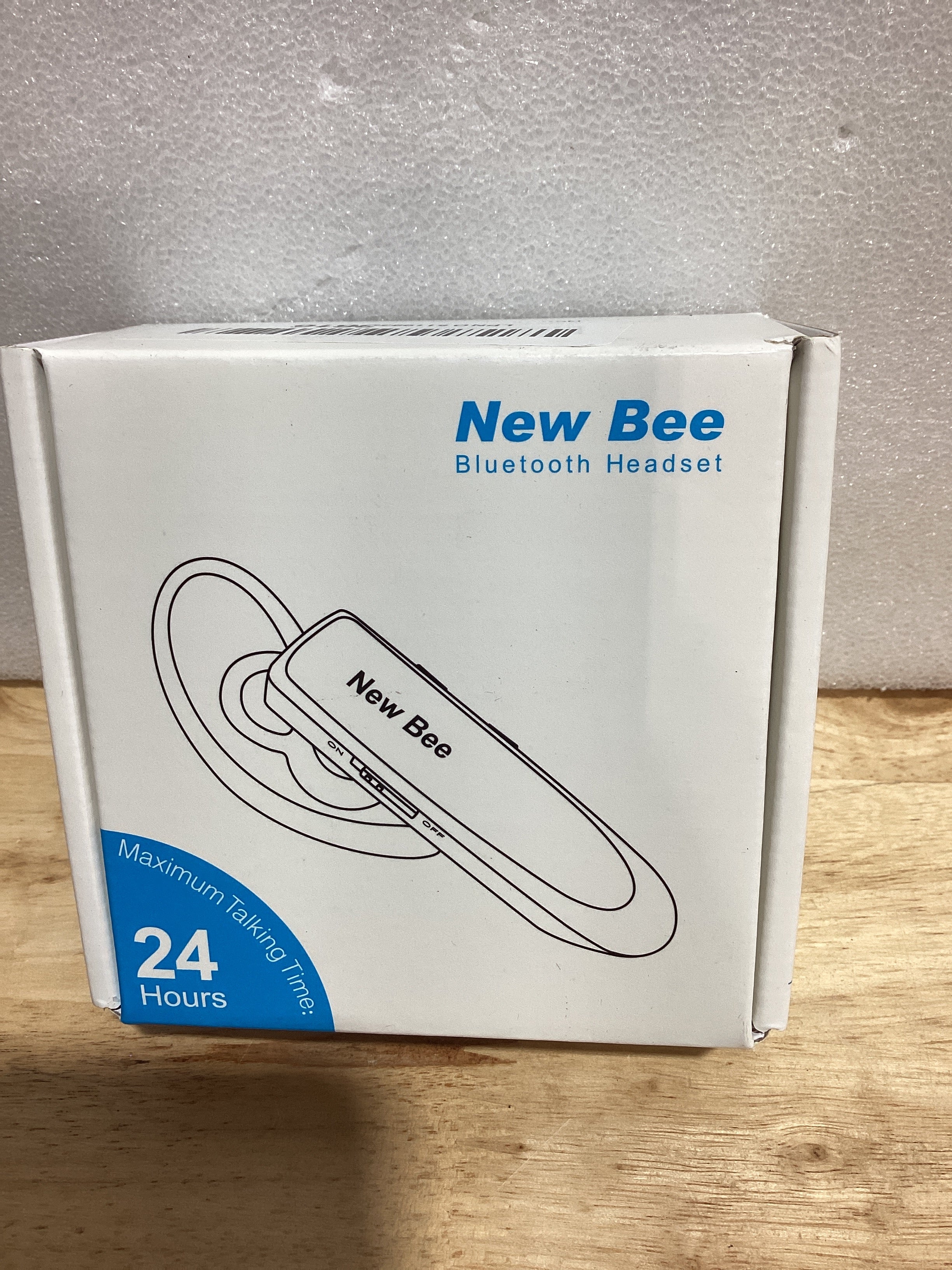 New bee Auricular Bluetooth V5.0 Auriculares inalámbricos manos libres con micrófono 24 horas Auriculares de conducción 60 días tiempo en espera para iPhone, Android, Samsung, portátil, camionero