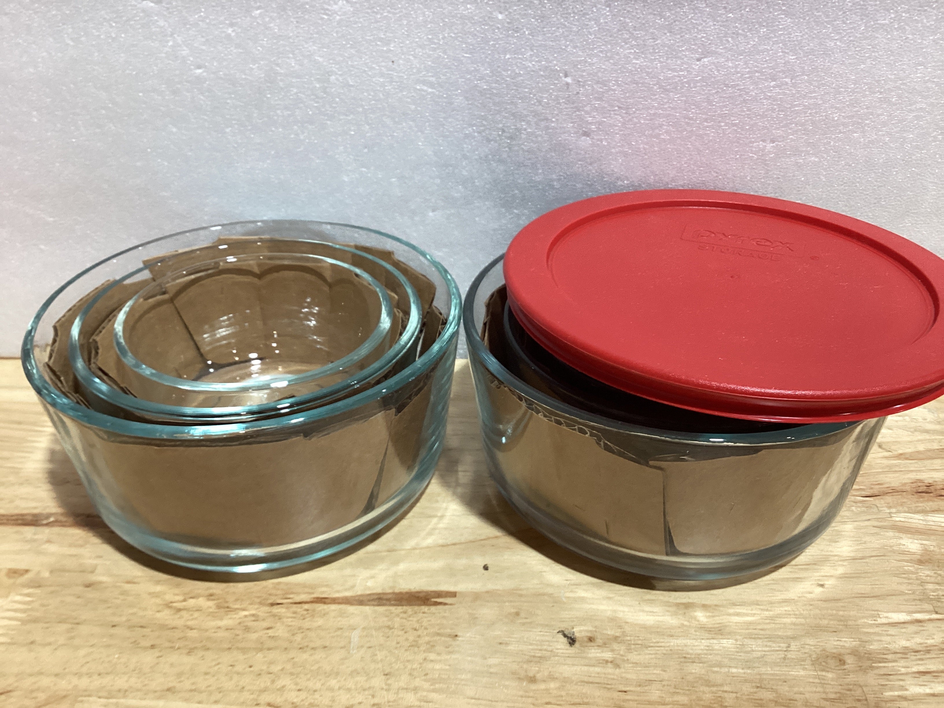 ⚠️SON 6 PIEZAS: 2 Pequeñas + 2 Medianas + 2 Grandes | Pyrex Simply Store Juego de Almacenamiento de Vidrio Redondo | Fabricado en EE.UU.