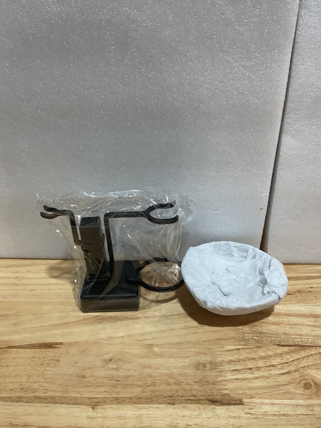 Soporte para brochas de afeitar, soporte para brochas de afeitar de acero inoxidable negro con juego de jabonera, soporte para maquinilla de afeitar para hombres, novios, esposos y amantes 