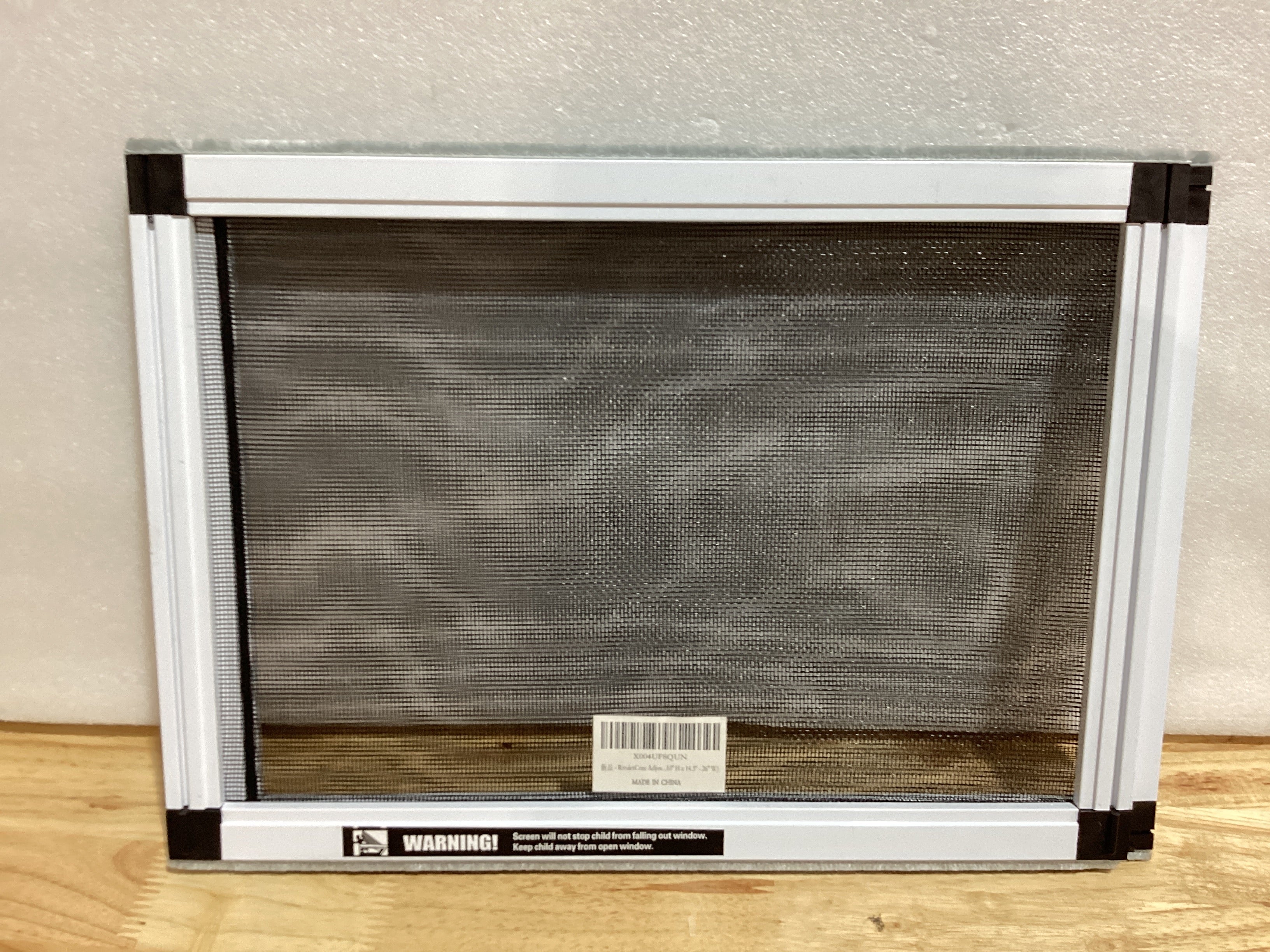 ⚠️ Medidas: 10"H x 14.3"-26" – Pantalla Ajustable para Ventana Marco Blanco Aluminio | Malla Fibra de Vidrio