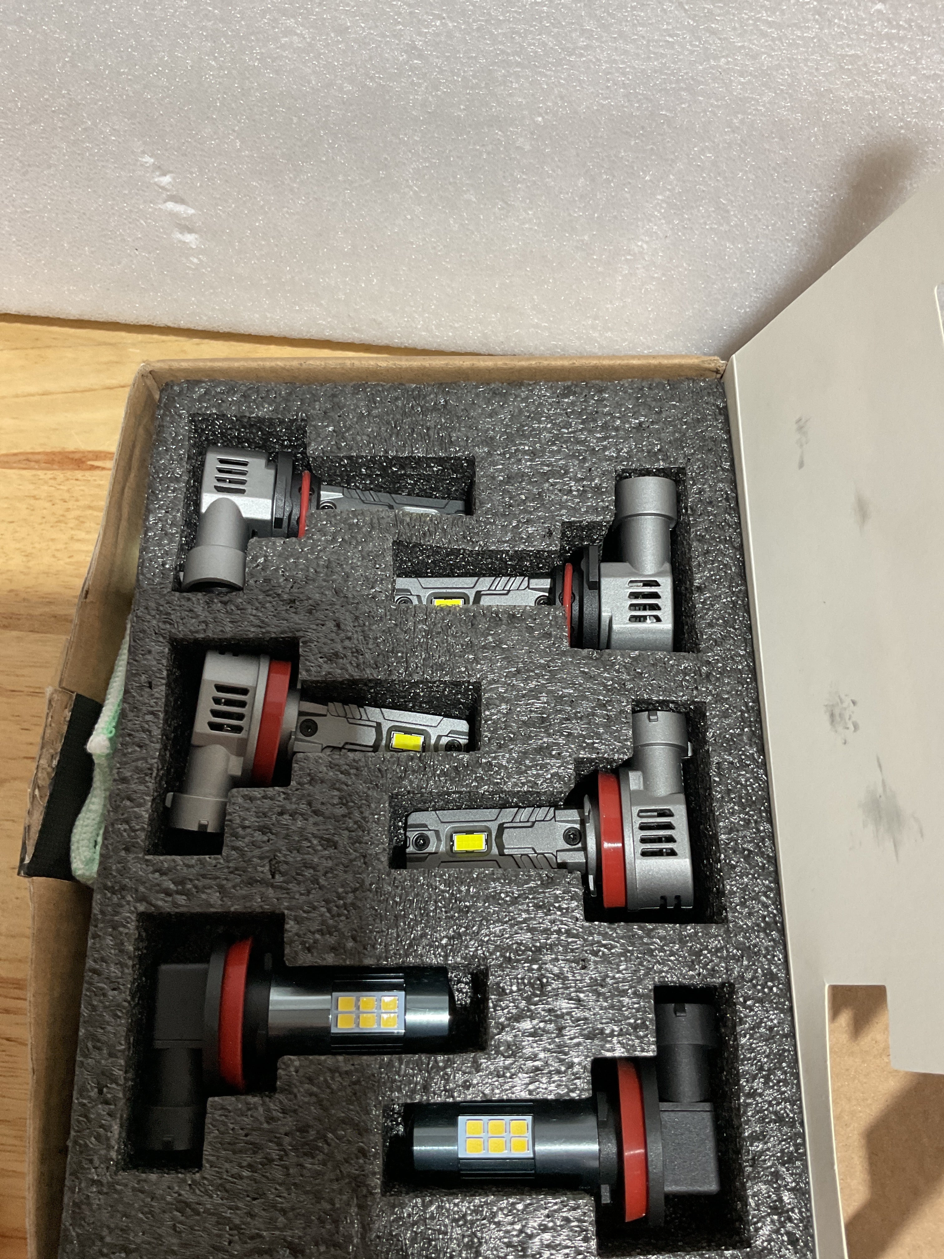 Combo 6 Bombillas LED SEALIGHT 9005+H11 Faros y Antiniebla 66,000LM 6500K Plug-N-Play