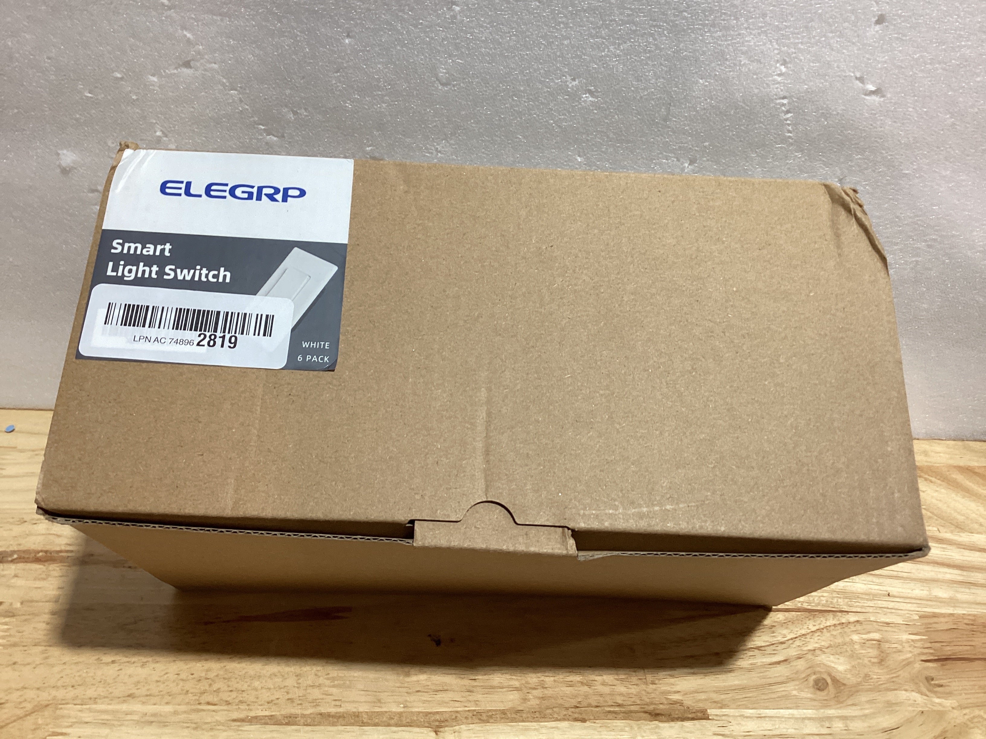 ⚠️ ES PAQUETE DE 6 INTERRUPTORES | ELEGRP Interruptor de Luz Inteligente Wi-Fi 2.4 GHz | Compatible con Alexa y Google Assistant