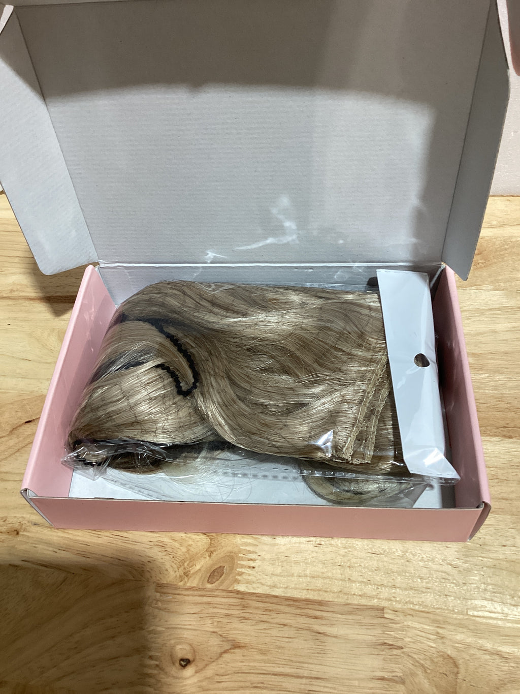 Extensions de Cabello con Clip REECHO 14" – Ondas Playeras Cortas con Encaje Invisible, Rubio Oscuro con Puntas Claras