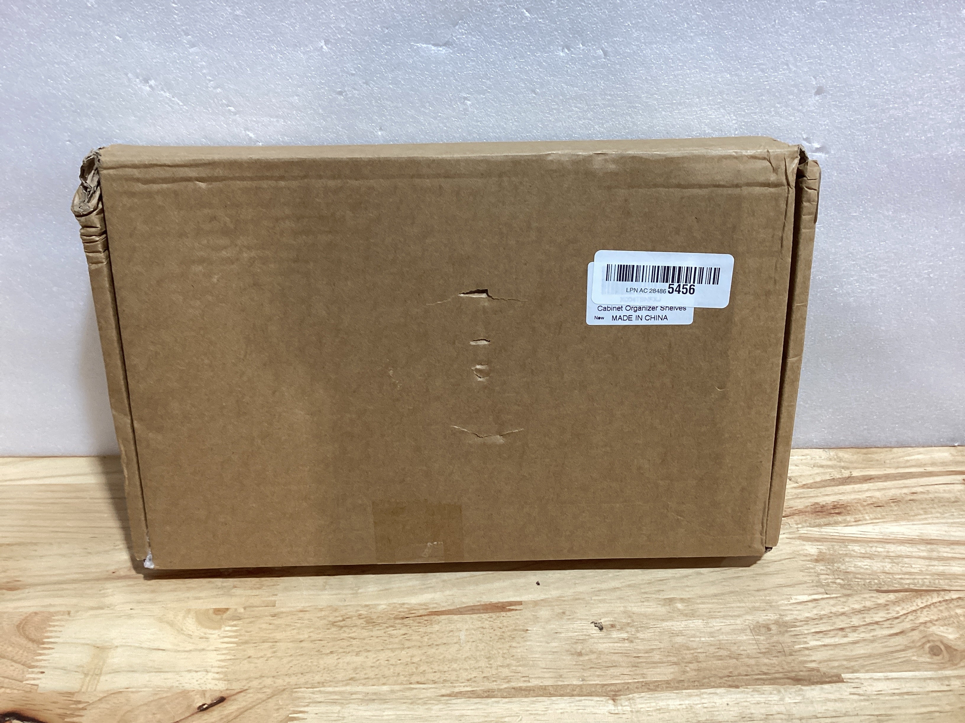 Estante organizador para gabinetes de Rellon Industries, juego de 2 estantes para encimera de cocina, almacenamiento para cocina, especiero, apilable, expandible, metal y madera de ingeniería, negro y natural (madera)