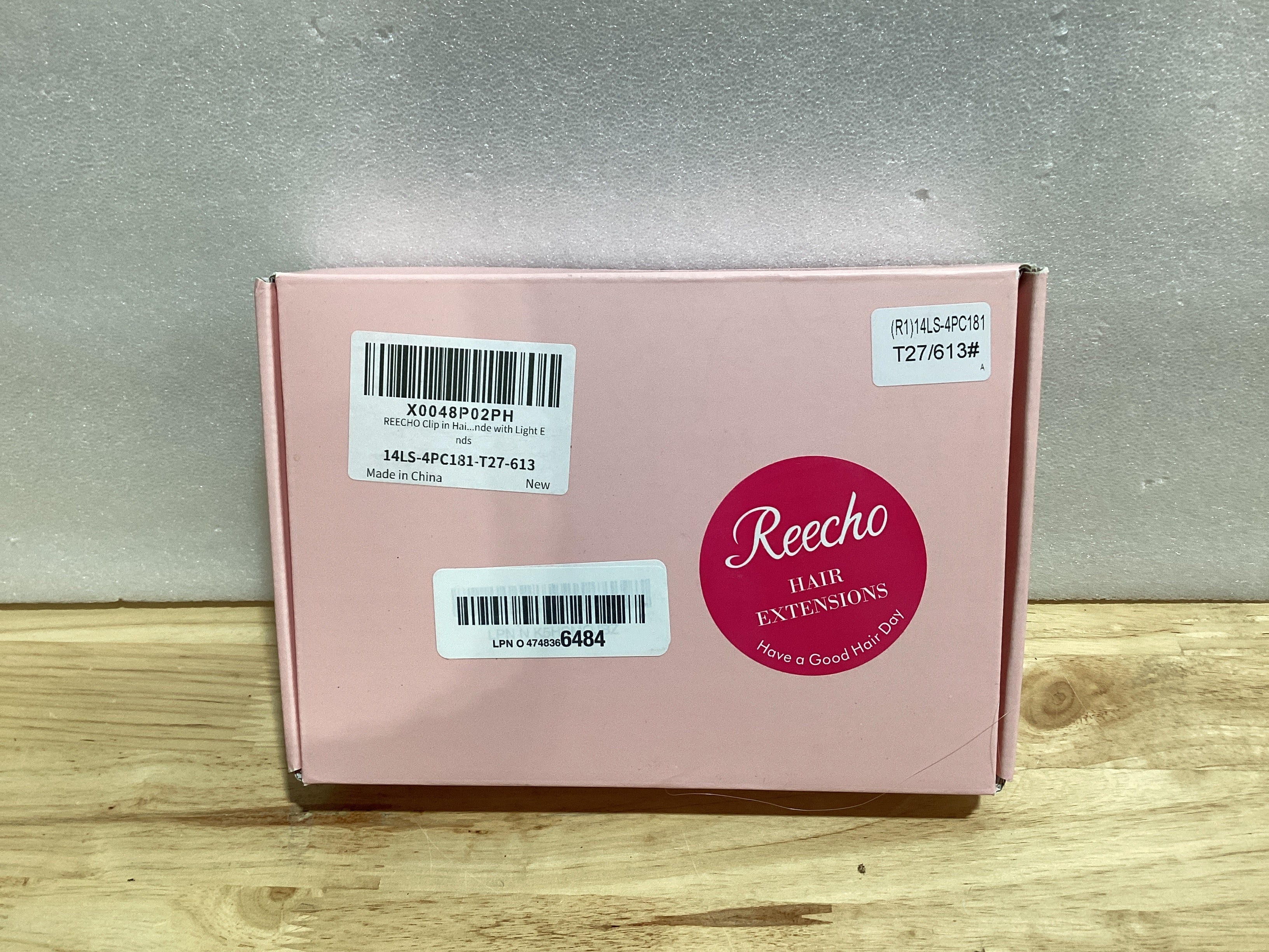 Extensions de Cabello con Clip REECHO 14" – Ondas Playeras Cortas con Encaje Invisible, Rubio Oscuro con Puntas Claras