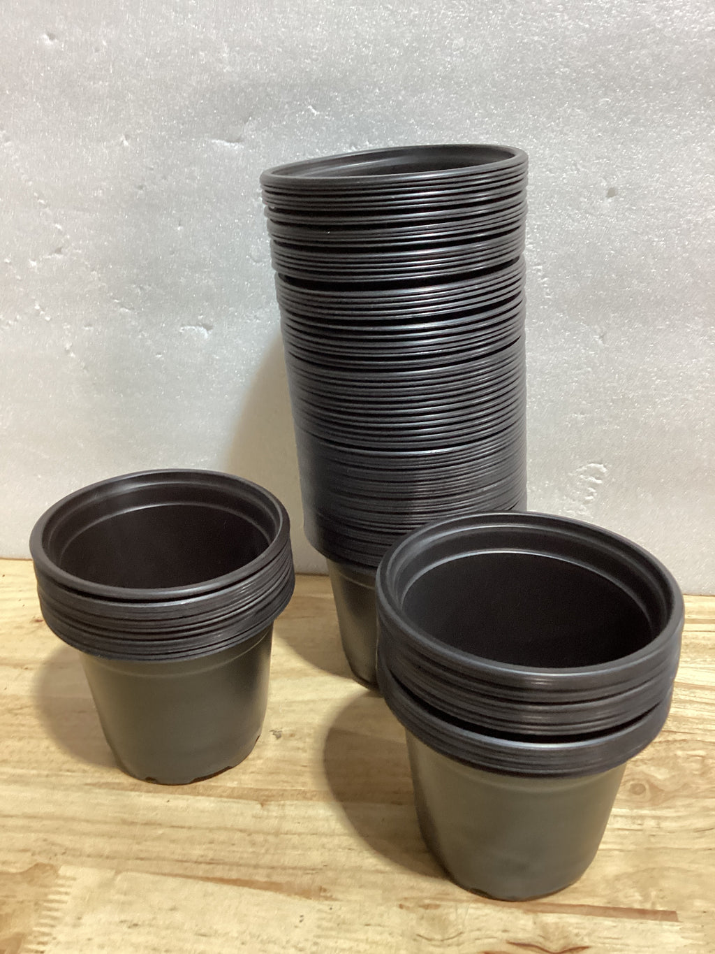Macetas de Plástico para Vivero | Contenedor de Siembra con Agujeros de Drenaje, Negras Reutilizables