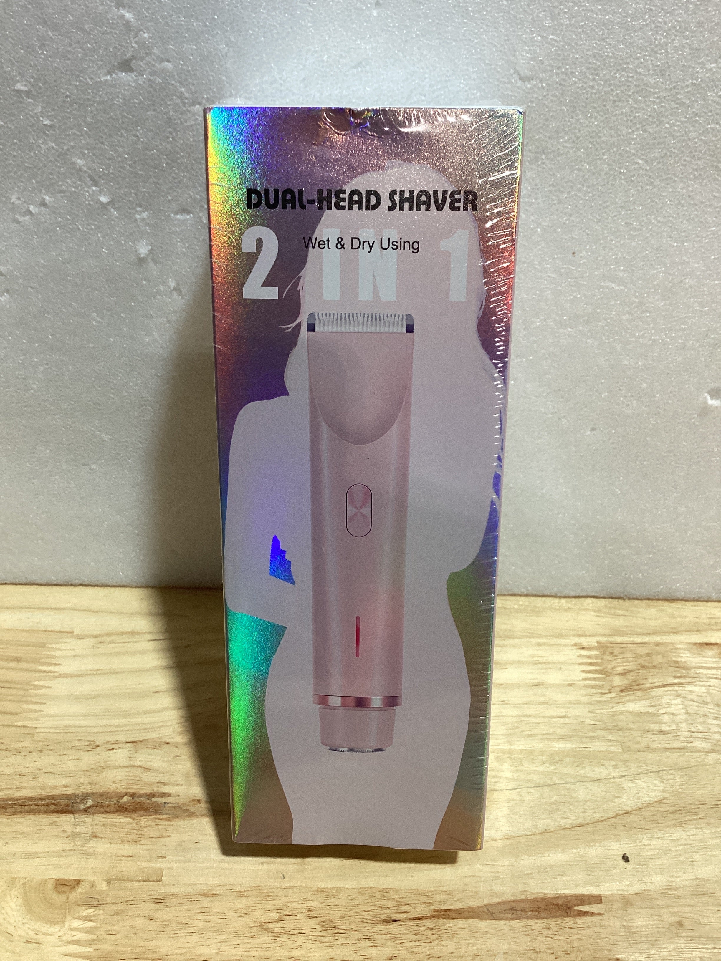 Afeitadora de doble cabeza para mujer, 2 en 1, afeitadora eléctrica de doble cabeza, afeitadora íntima para mujeres, impermeable ipx7, recargable, para axilas, piernas, brazos (1)