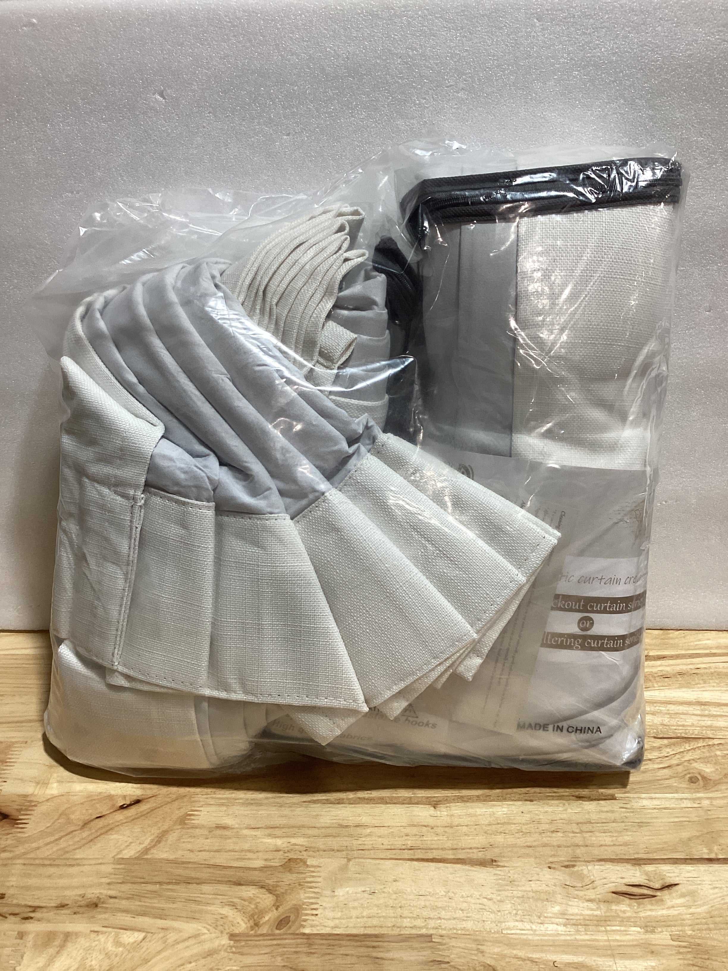 Cortinas Blackout Pinch Pleated 84" | Set x2 Paneles | Lino Beige Blanco | Doble Capa Térmica | Estilo Boho