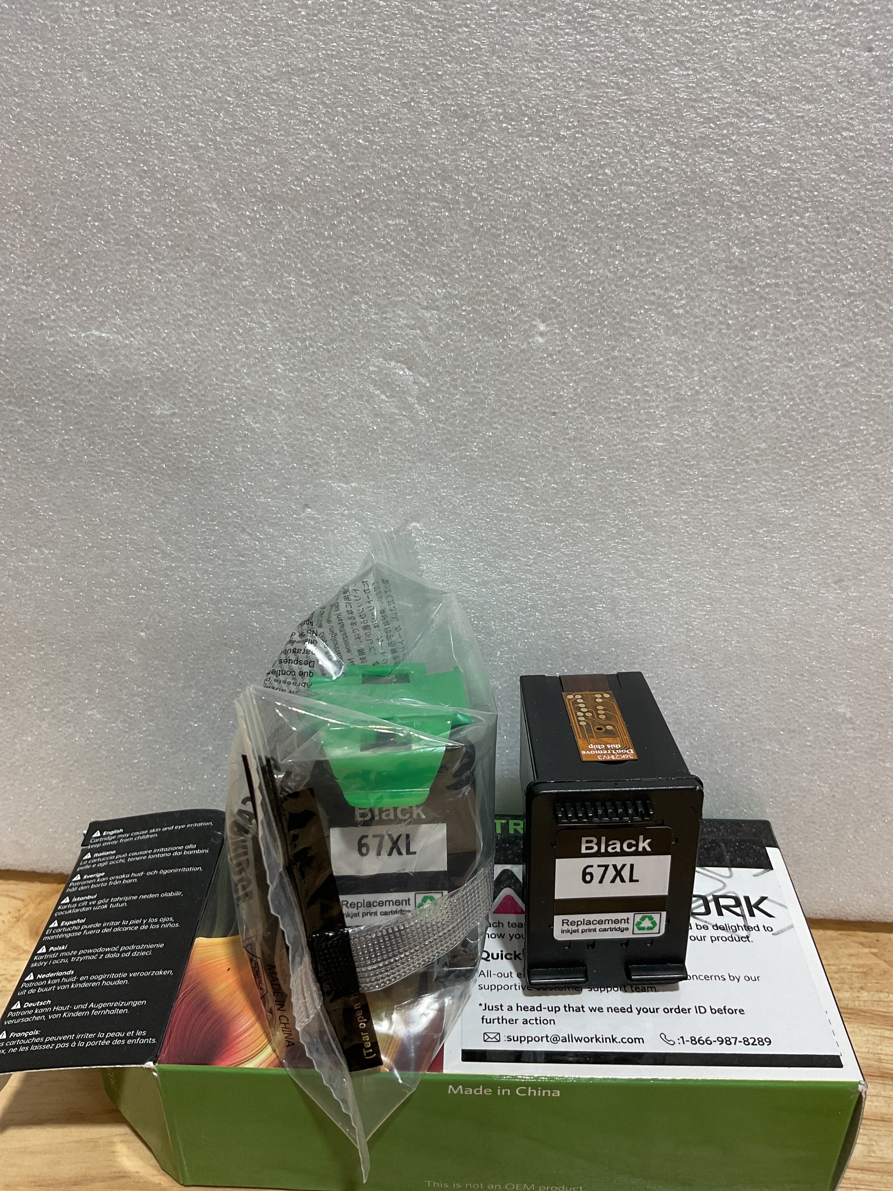 Pack de 2 Cartuchos de Tinta HP 67XL Negro Remanufacturados – Para DeskJet 2755e, 2700, 2855e, Envy 6055e y Más