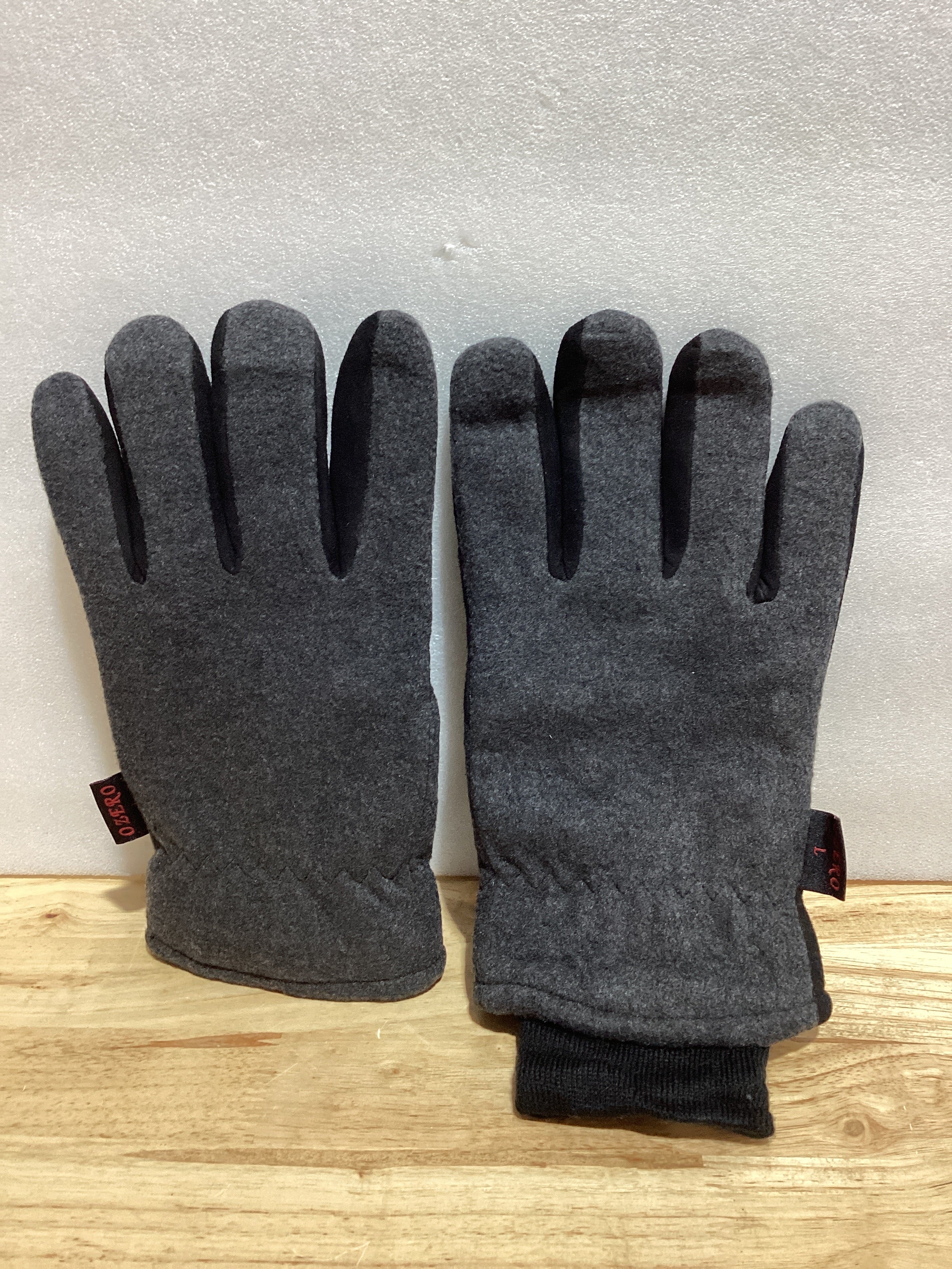 OZERO Guantes de Trabajo de Invierno Aislados a Prueba de Nieve y Frío Guantes de Cuero con Imitación de Lana de Cordero Térmica Gruesa - Agarre Extra Flexible Cálidos para Trabajar en Clima Frío