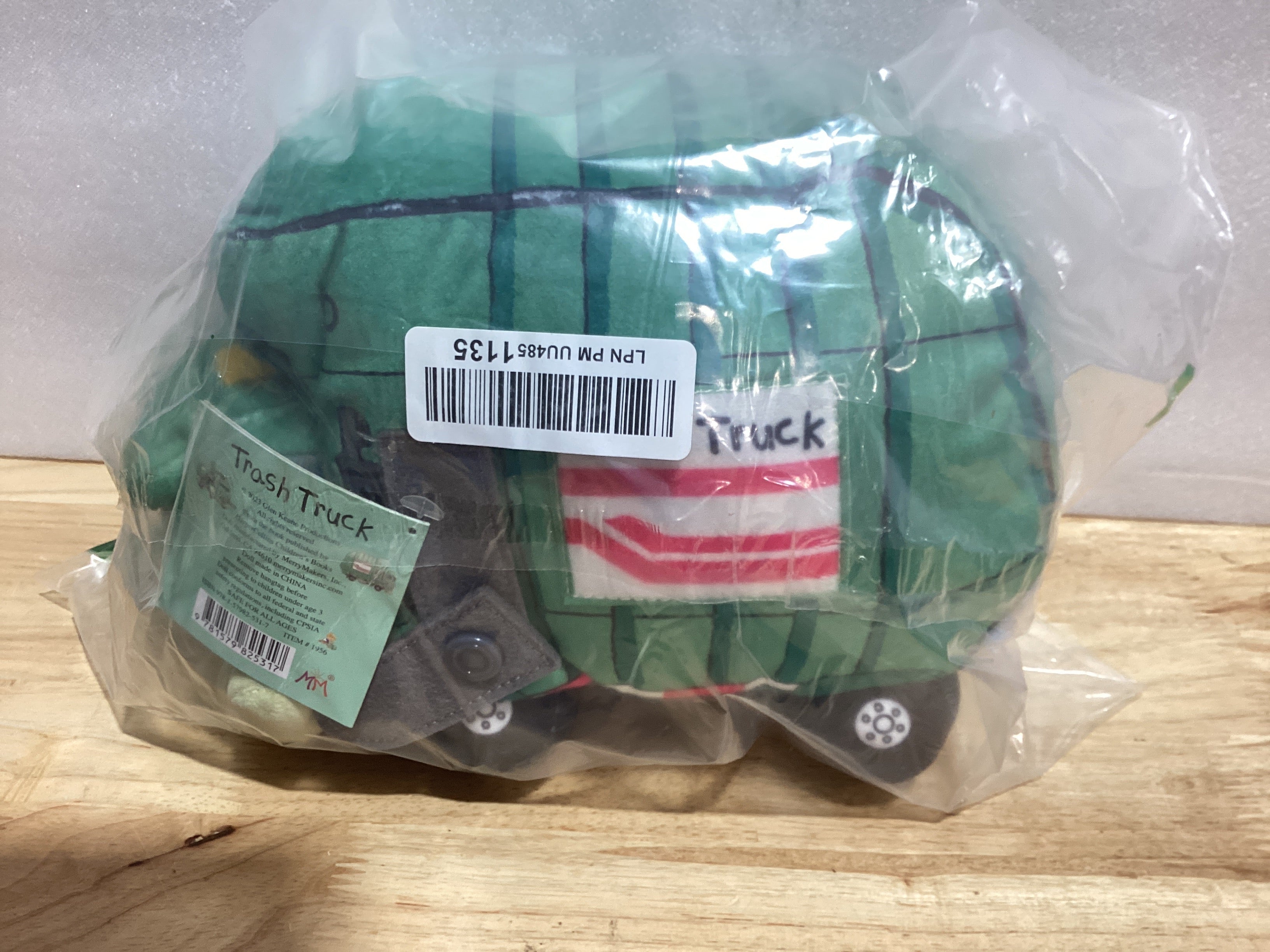 Peluche Trash Truck 28cm – Camión de Basura de Peluche para Niños