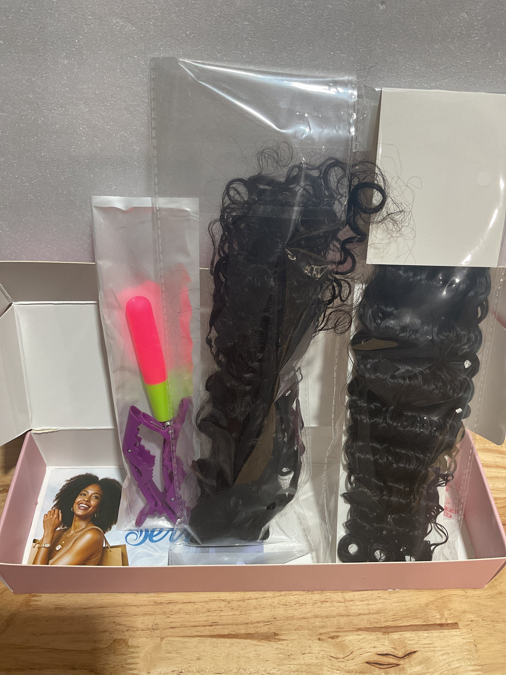 Extensiones Crochet Gogo Curl Knotless 18" – Cabello Humano Deep Curly Wave Natural Black 120g