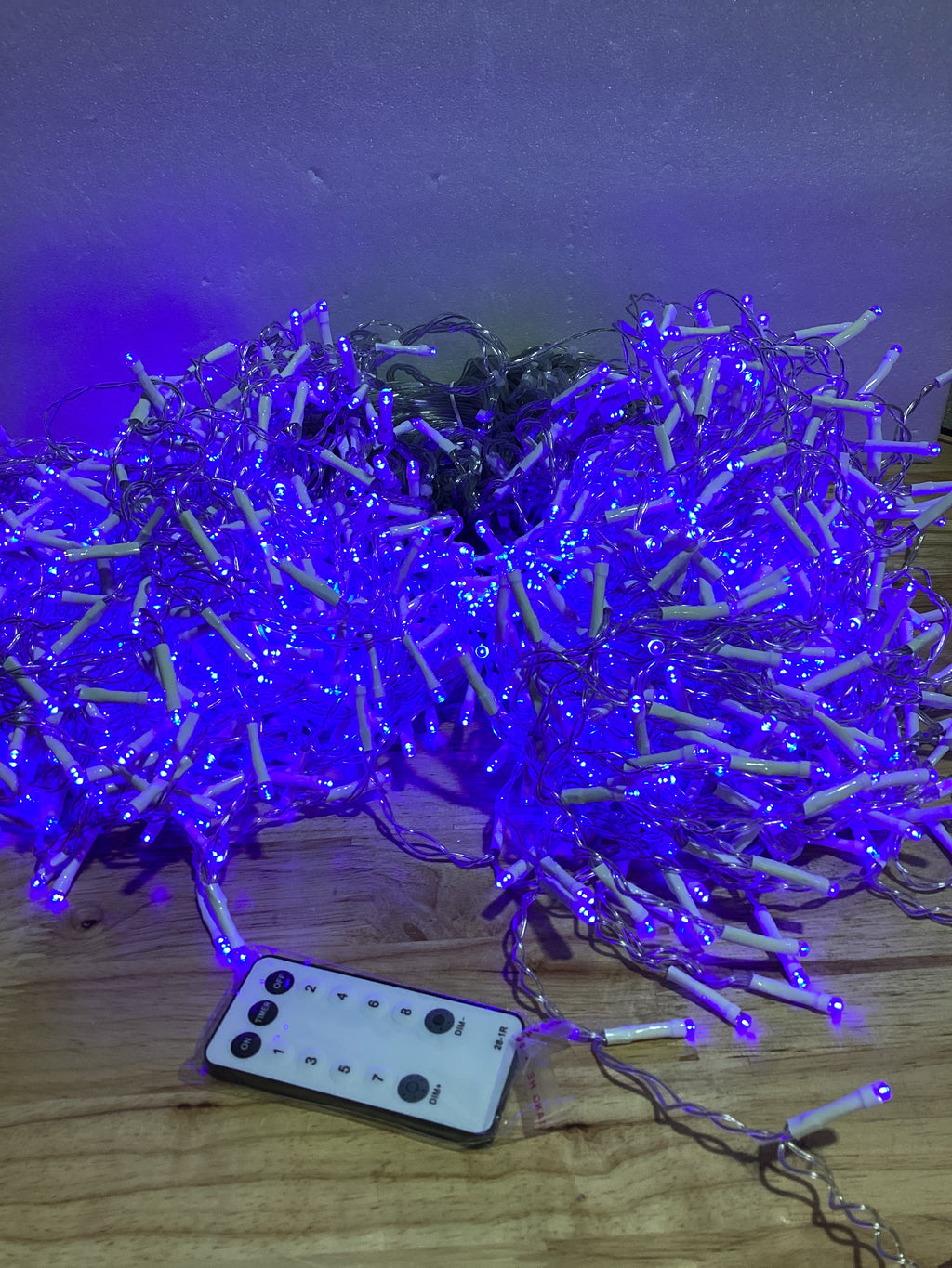 Luces LED Navidad Exterior Aurelema 1248 LEDs Azul — 36 m Impermeables con 8 Modos y Temporizador
