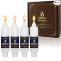 Velas de hechizo blanco de 5 pulgadas, velas cortas cónicas de vigilia, velas de campanilla, 4 unidades para oración y meditación de fe religiosa