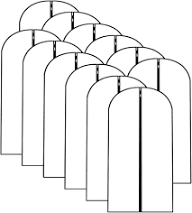 Fundas Protectoras para Ropa Colgante Transparentes Impermeables | Pack 12 Unidades 24"x40"