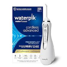 INCOMPLETO (bolsos de tela faltantes) irrigador dental inalámbrico y portátil de la marca Waterpik