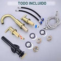 grifo mezclador de baño de 3 huecos de gama alta
