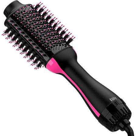 Cepillo secador de pelo, secador y moldeador 4 en 1 mejorado con función de volumen, antiencrespamiento, de cerámica y titanio, con barril de aire caliente #4398